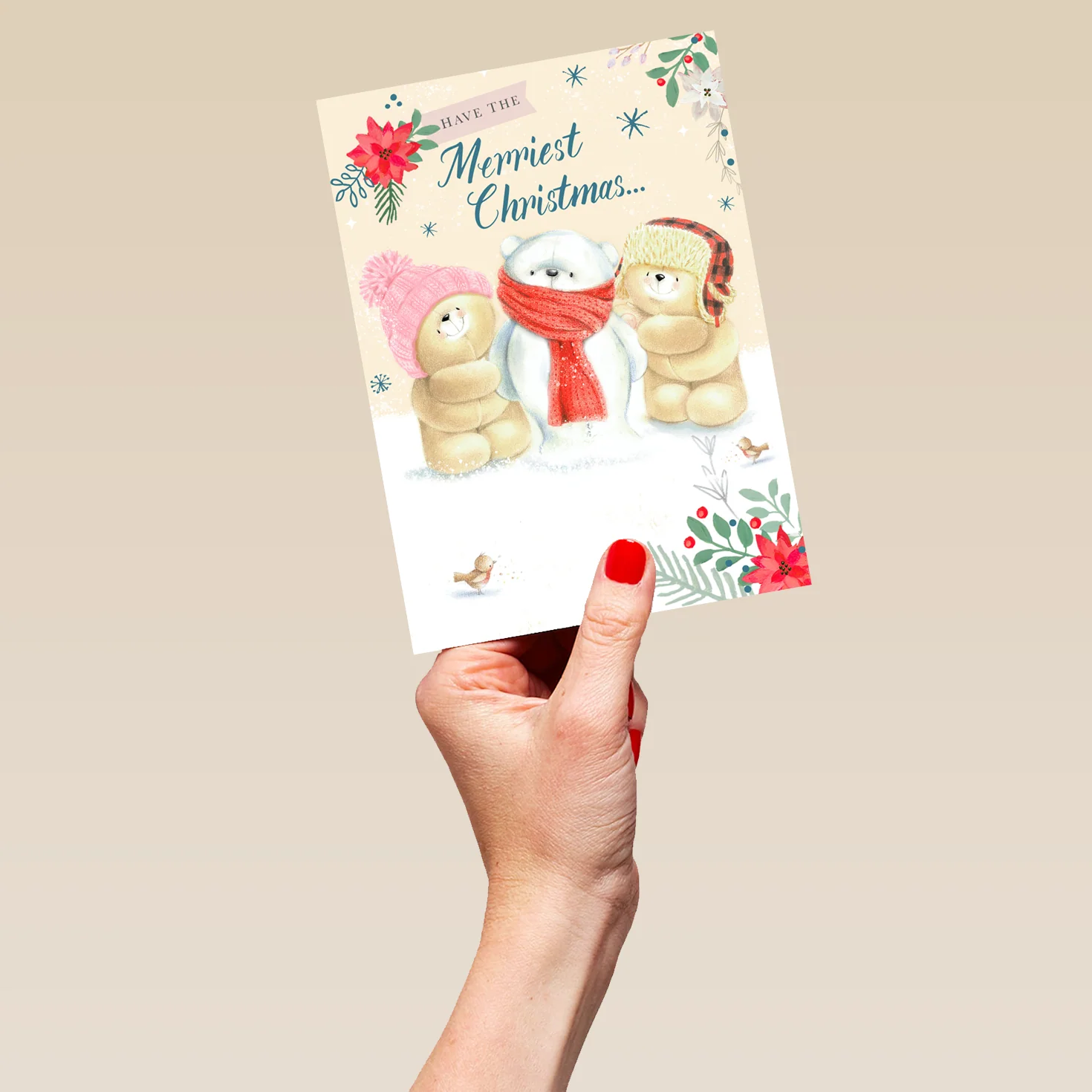 Personalised Forever Friends Snowman Christmas Card - Image 5