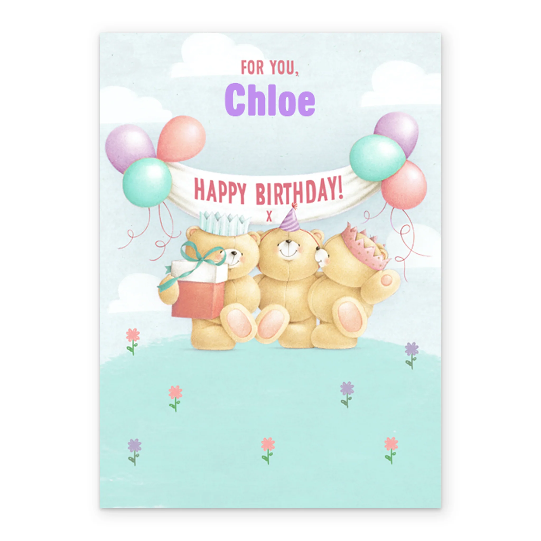 Personalised Forever Friends Teddy Birthday Card - Image 2