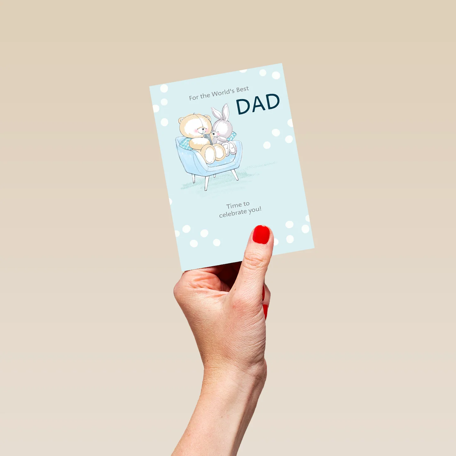 Personalised Forever Friends Teddy Birthday Card For Dad - Image 4