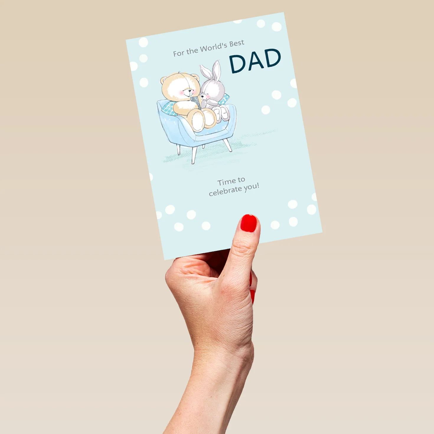 Personalised Forever Friends Teddy Birthday Card For Dad - Image 5