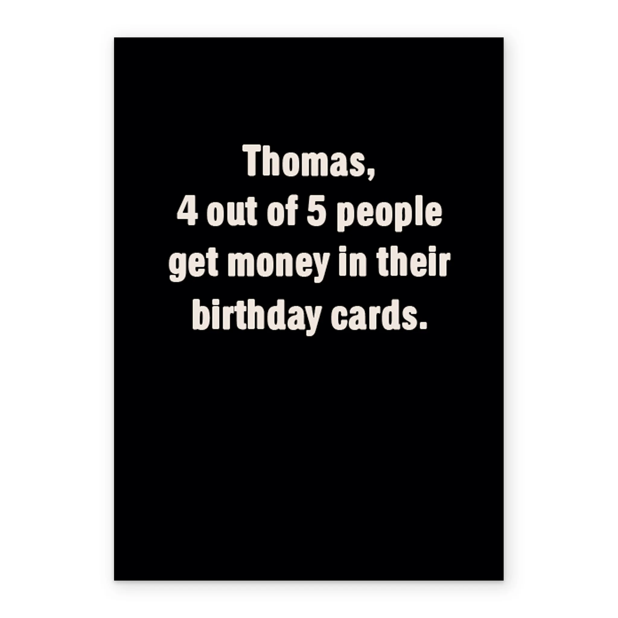 Personalised Four Out of Five People Funny Birthday Card - Image 2