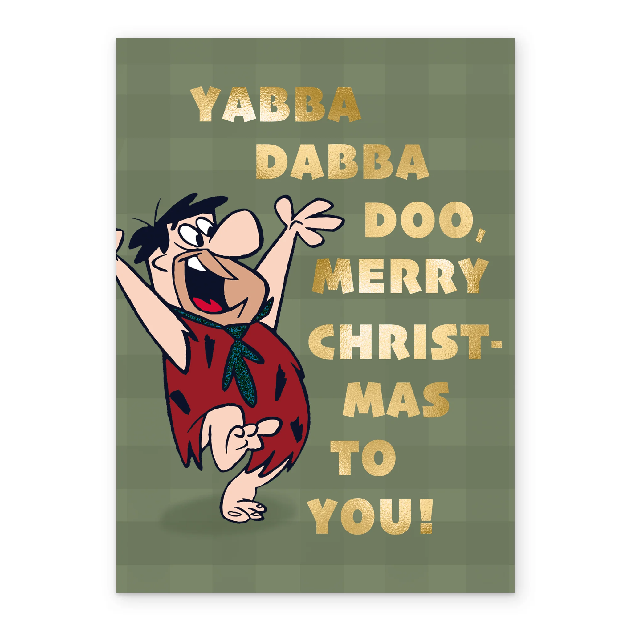 Personalised Fred Flintstone 'Yabba Dabba Doo' Christmas Card - Image 2