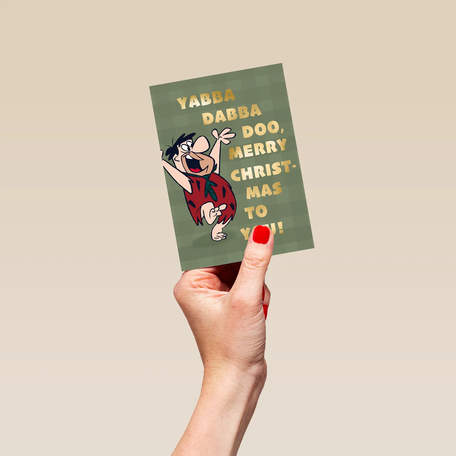 Personalised Fred Flintstone 'Yabba Dabba Doo' Christmas Card - Image 4