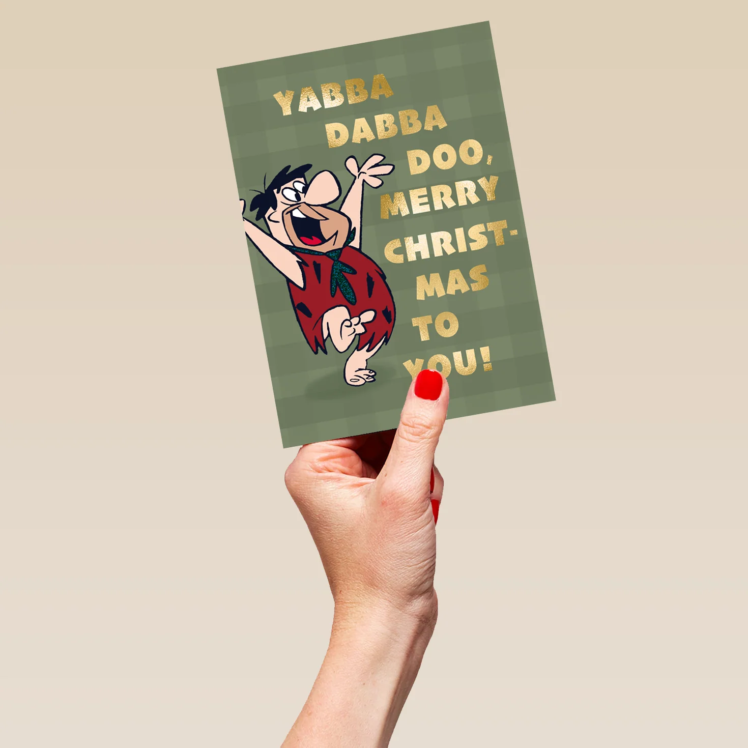 Personalised Fred Flintstone 'Yabba Dabba Doo' Christmas Card - Image 5