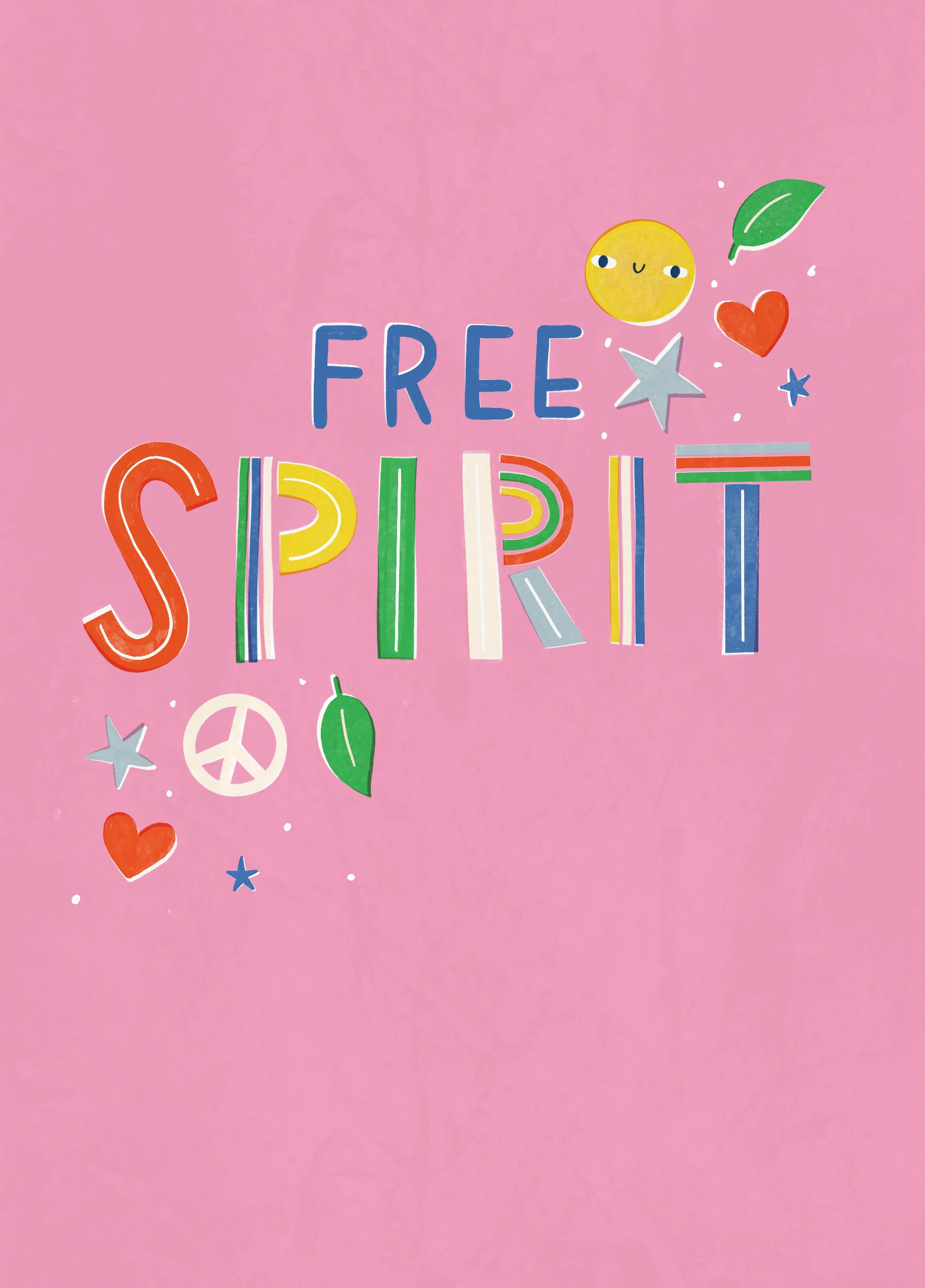 Personalised Free Spirit Flower Birthday Card