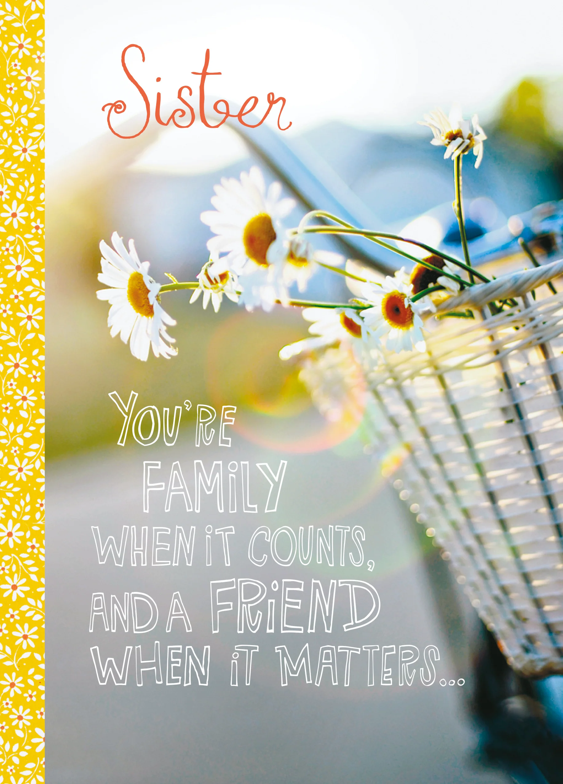 Personalised Friend When it Matters Birthday Card For Sister