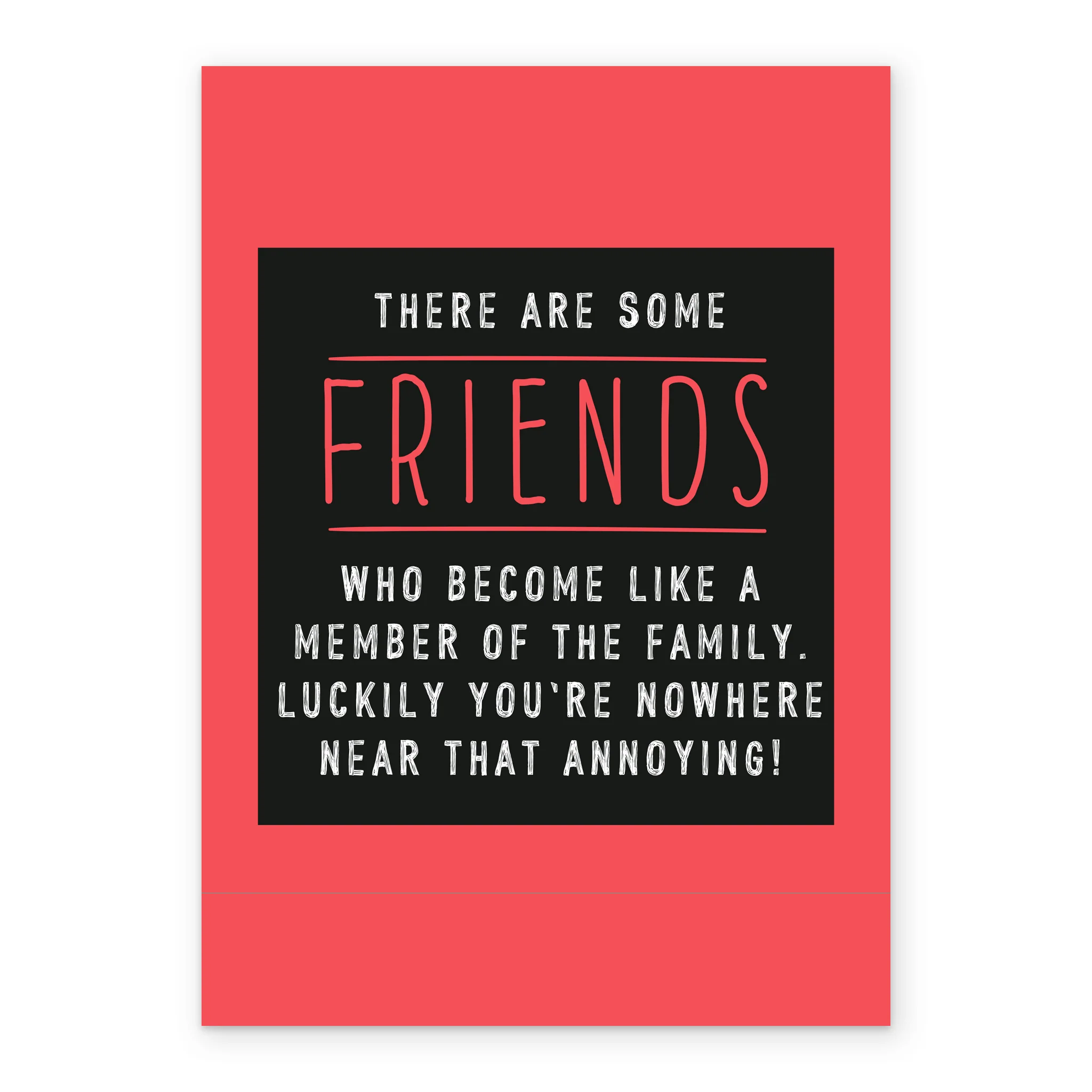 Personalised Friends Like Family Funny Quote Card - Image 2