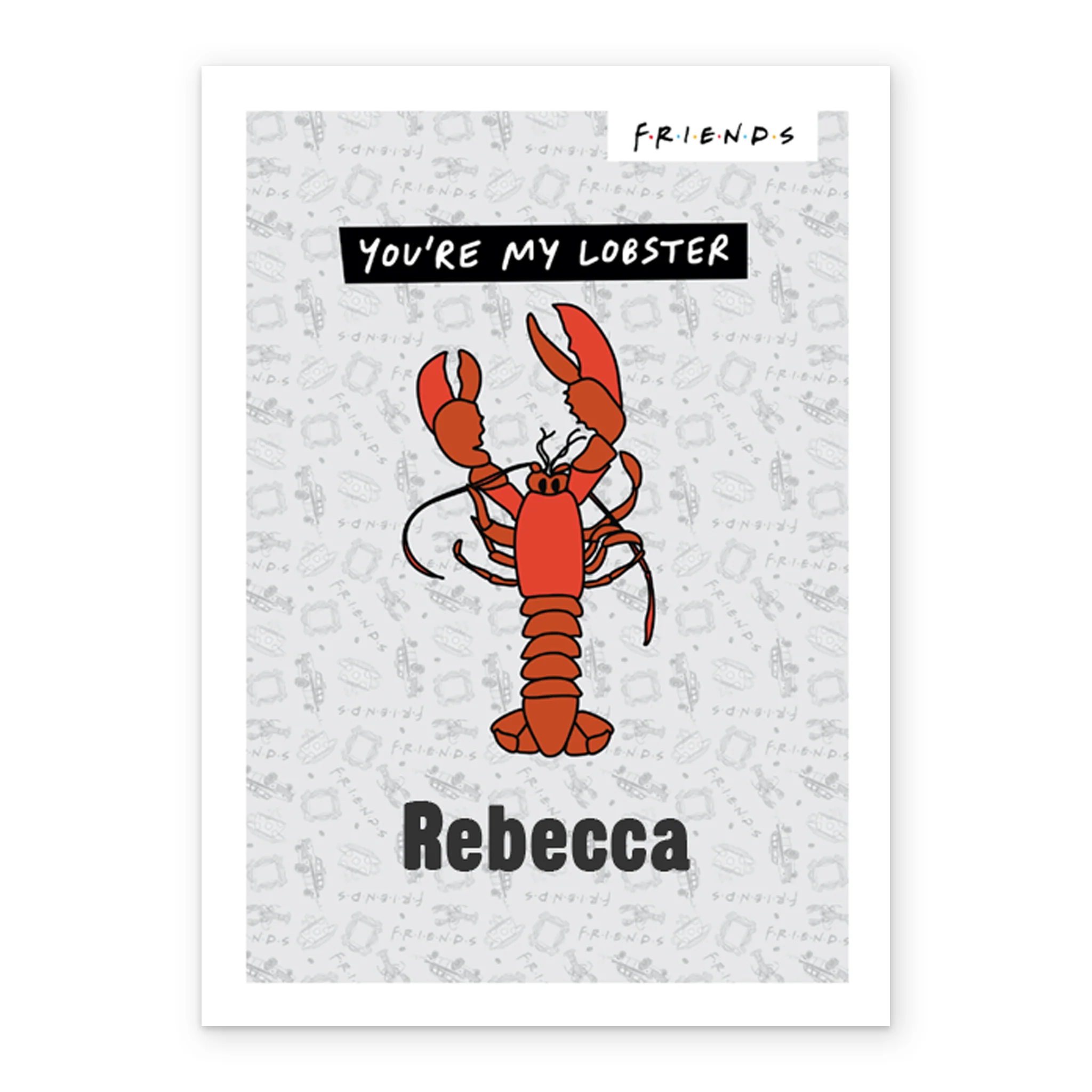 Personalised Friends™️ Sitcom Lobster Card - Image 2