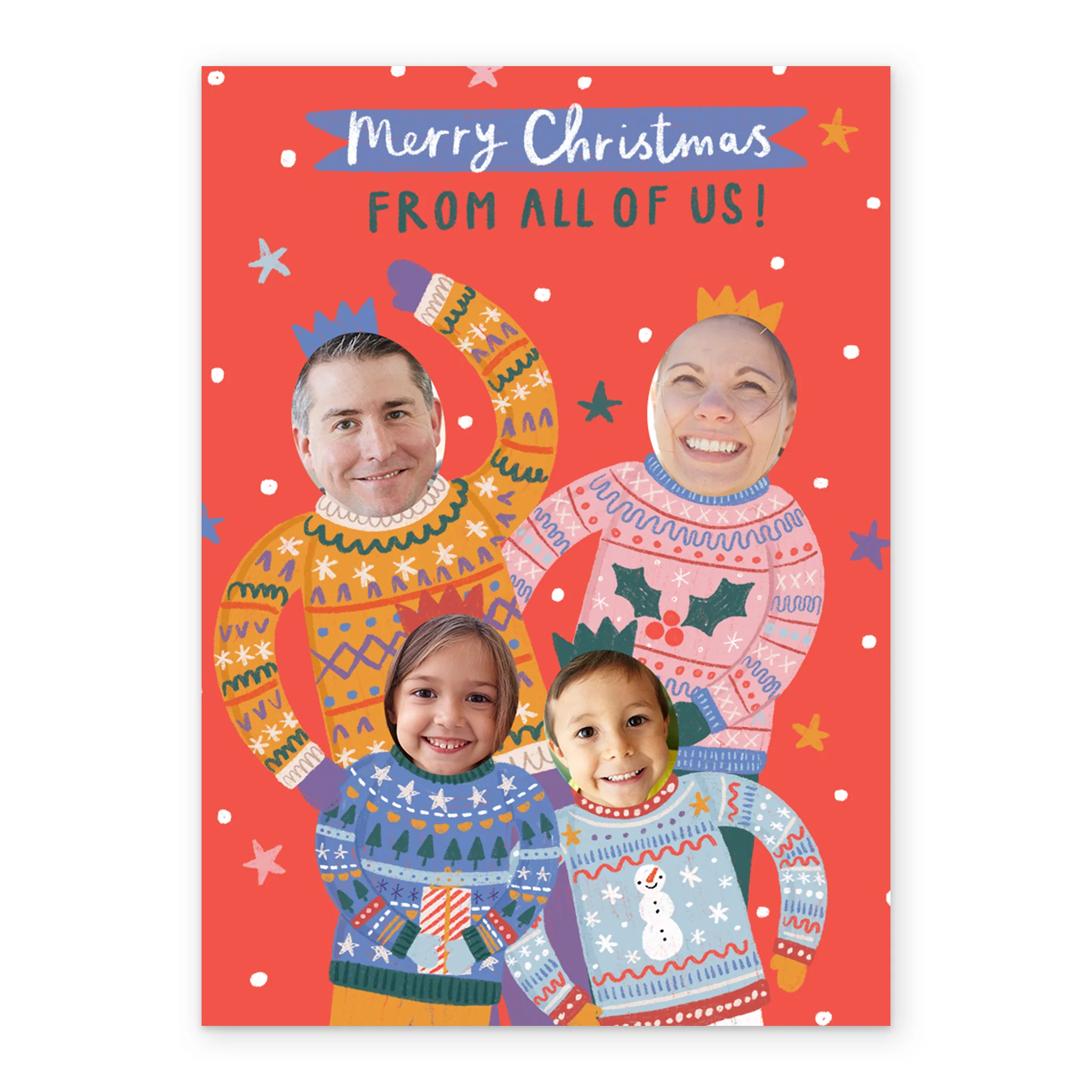 Personalised From All Of Us Funny Photo Christmas Card - Image 2