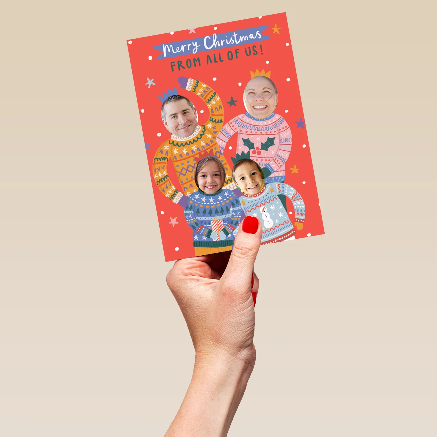 Personalised From All Of Us Funny Photo Christmas Card - Image 5