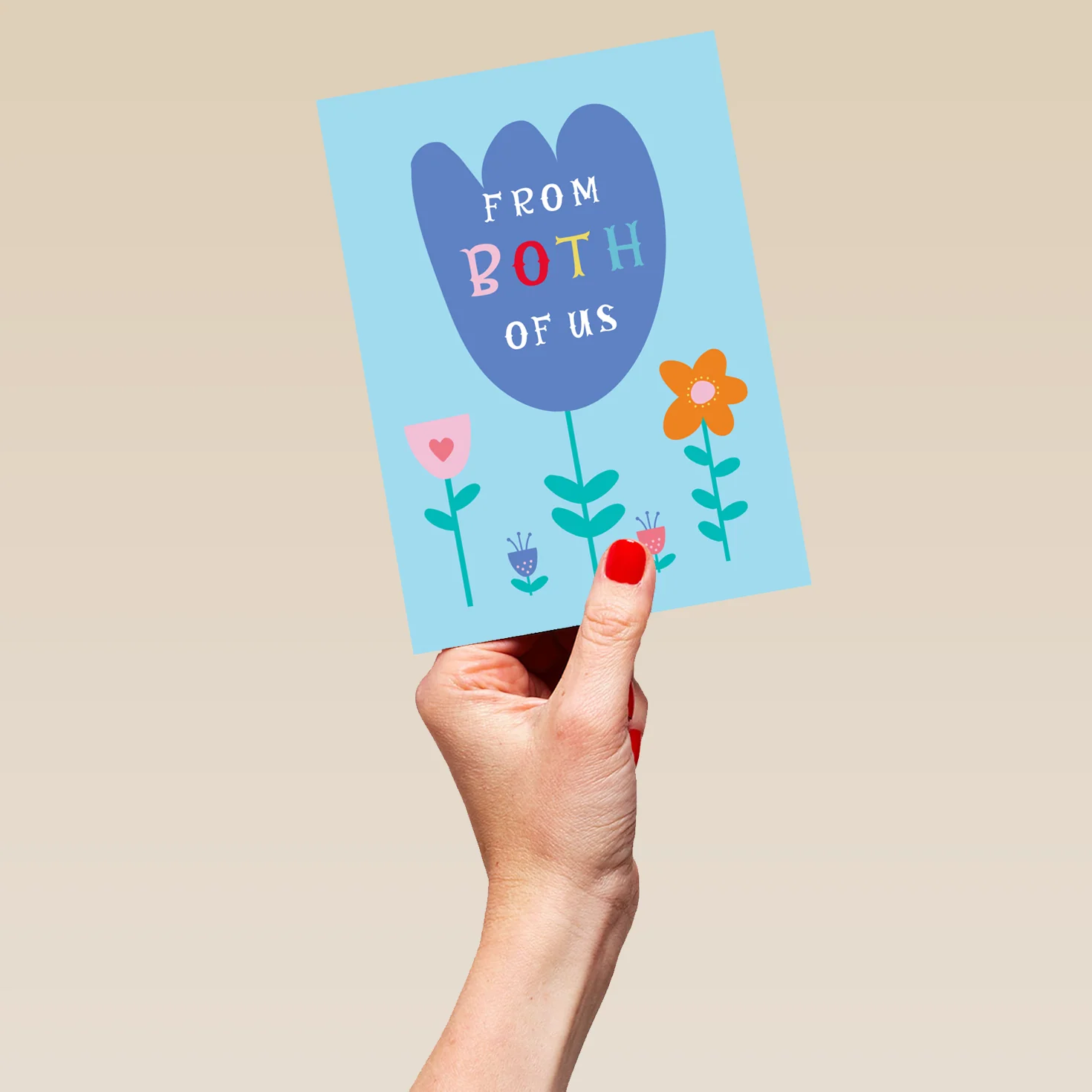 Personalised From Both Colourful Flowers Mother's Day Card - Image 5