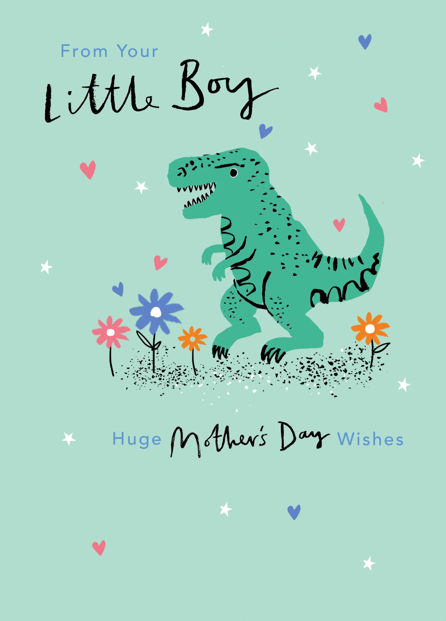 Personalised From Your Little Boy Dinosaur Mother's Day Card