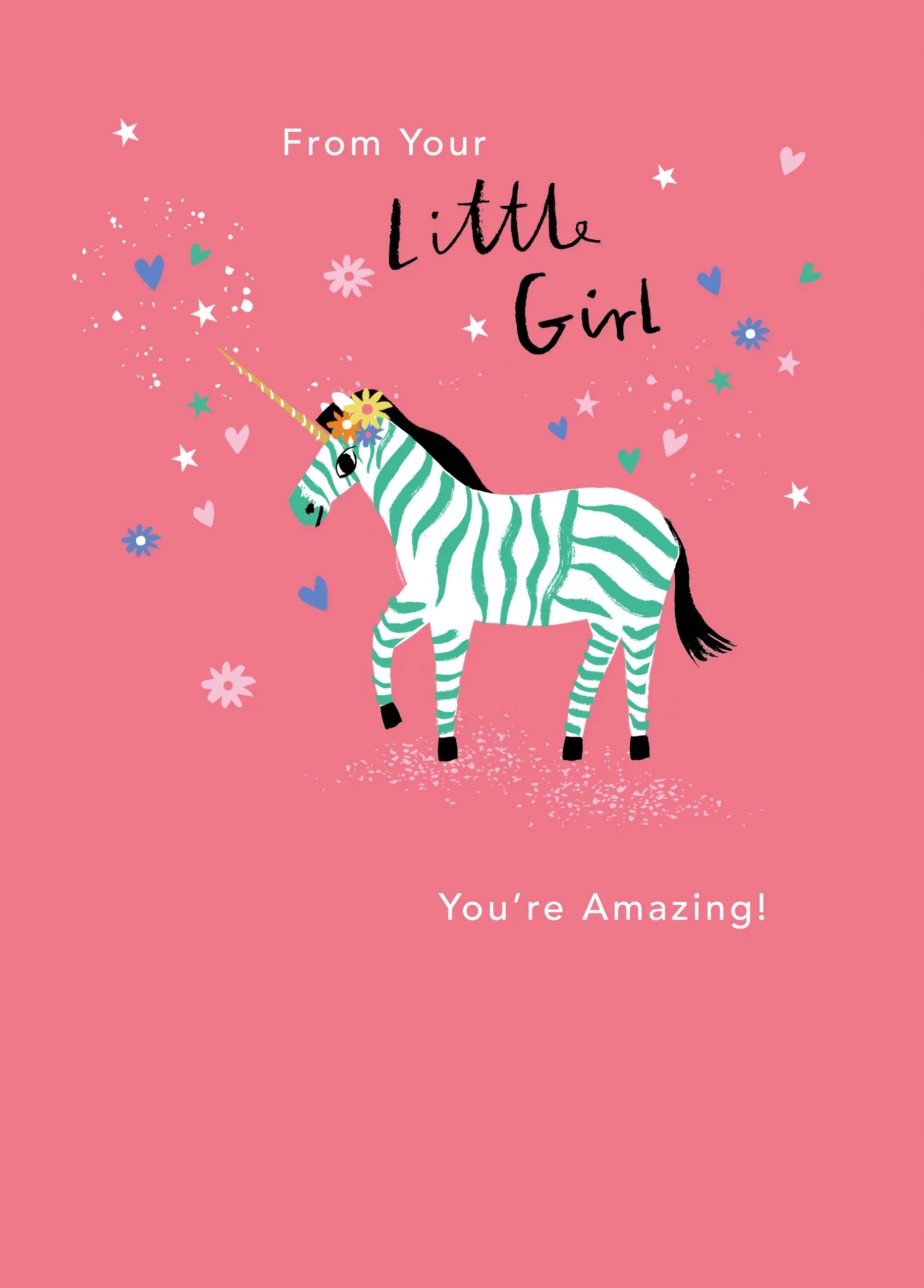 Personalised From Your Little Girl Unicorn Magic Mother's Day Card