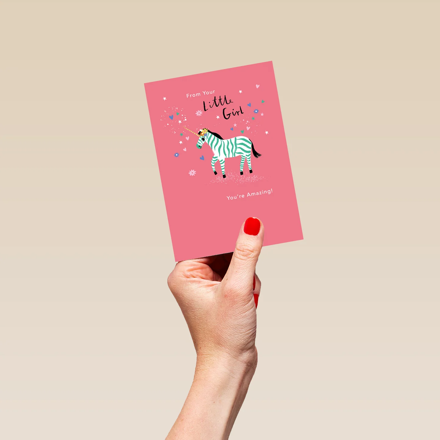 Personalised From Your Little Girl Unicorn Magic Mother's Day Card - Image 4