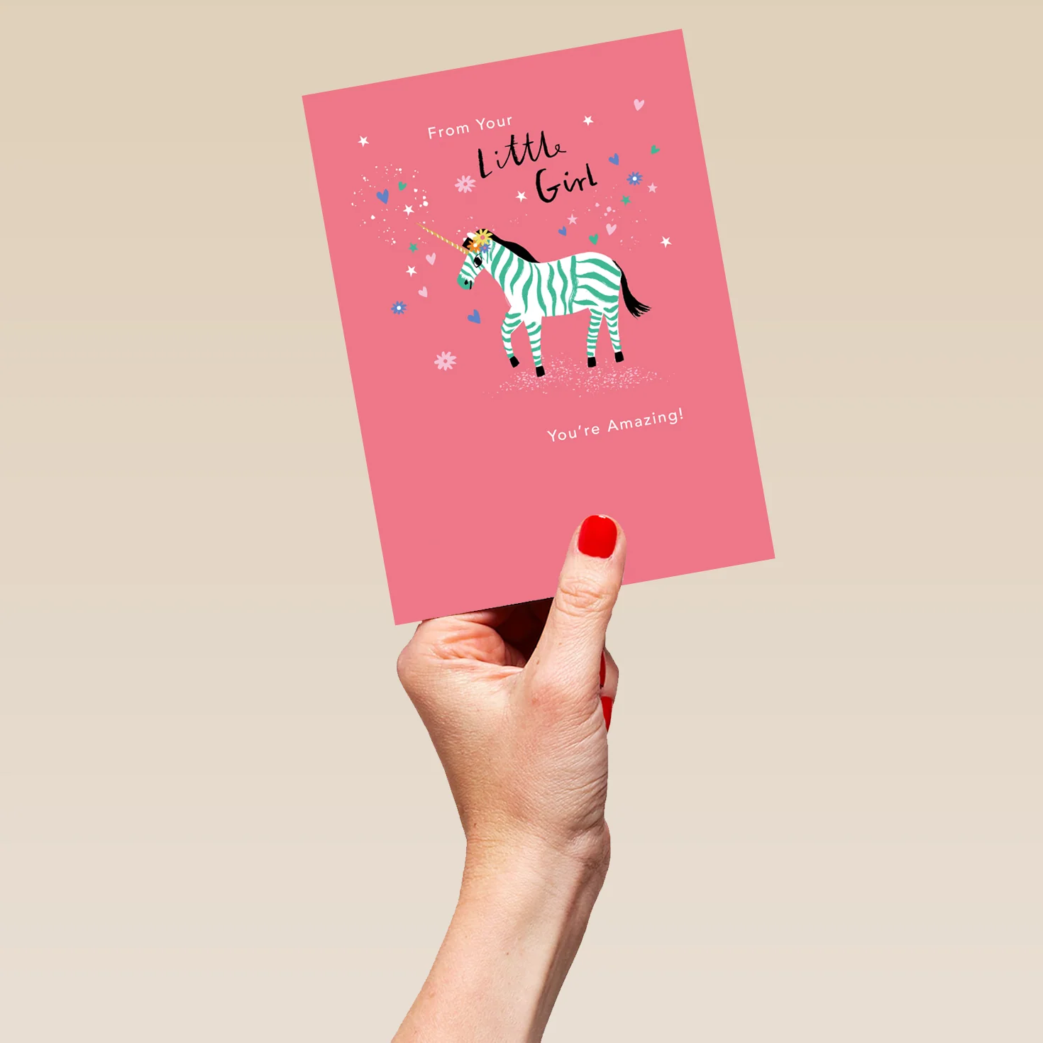 Personalised From Your Little Girl Unicorn Magic Mother's Day Card - Image 5