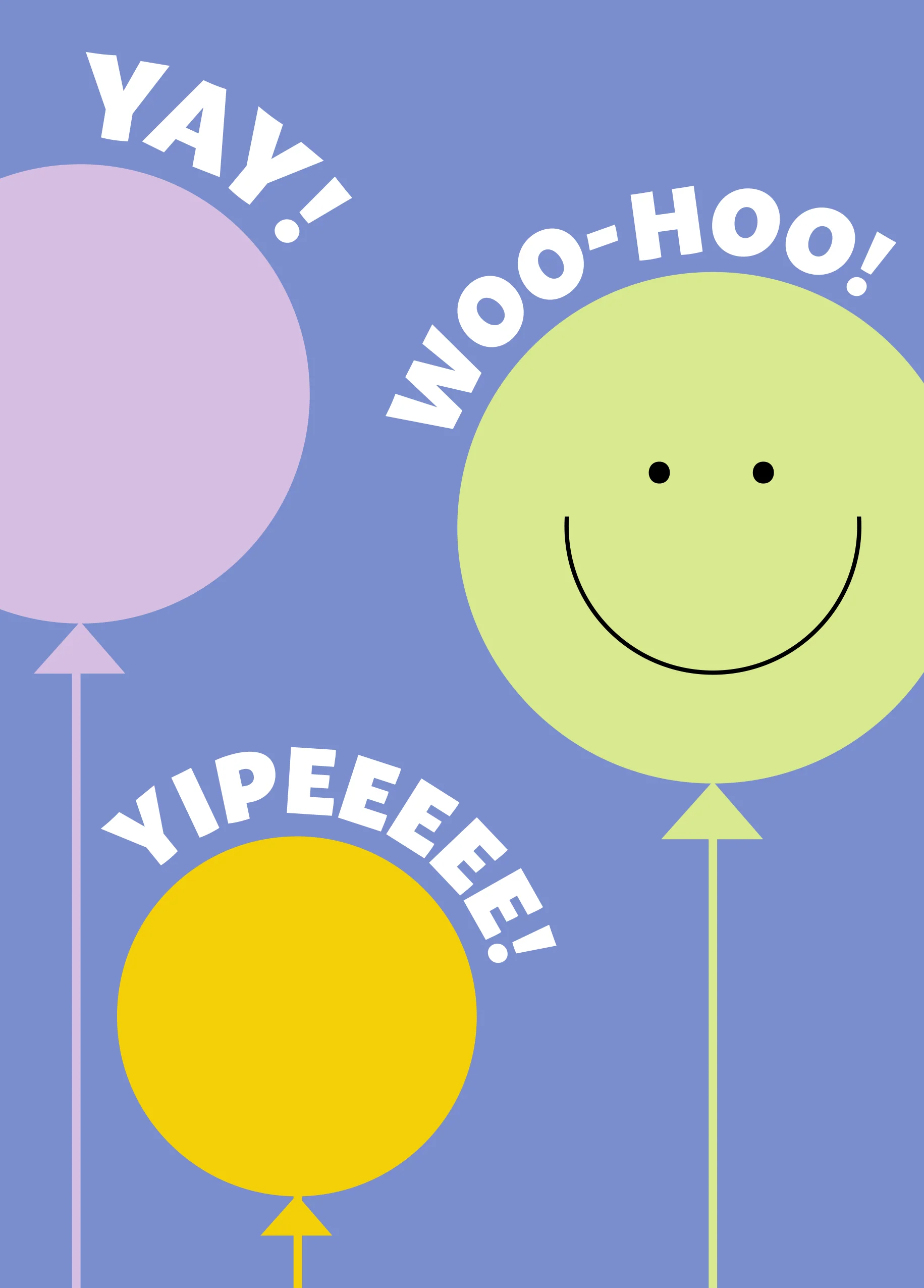 Personalised Fun Smiley Balloon Birthday Card