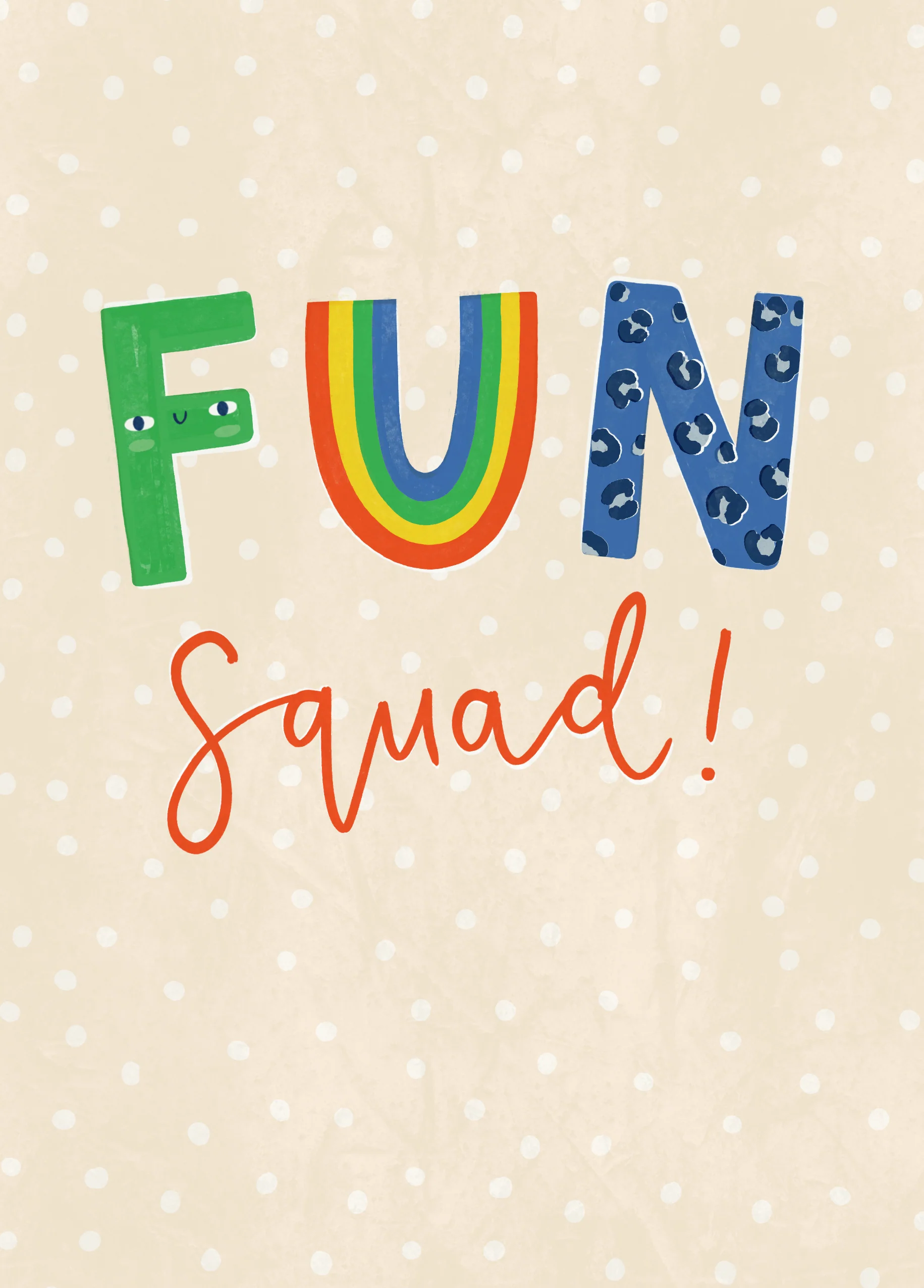Personalised Fun Squad Friends Birthday Card
