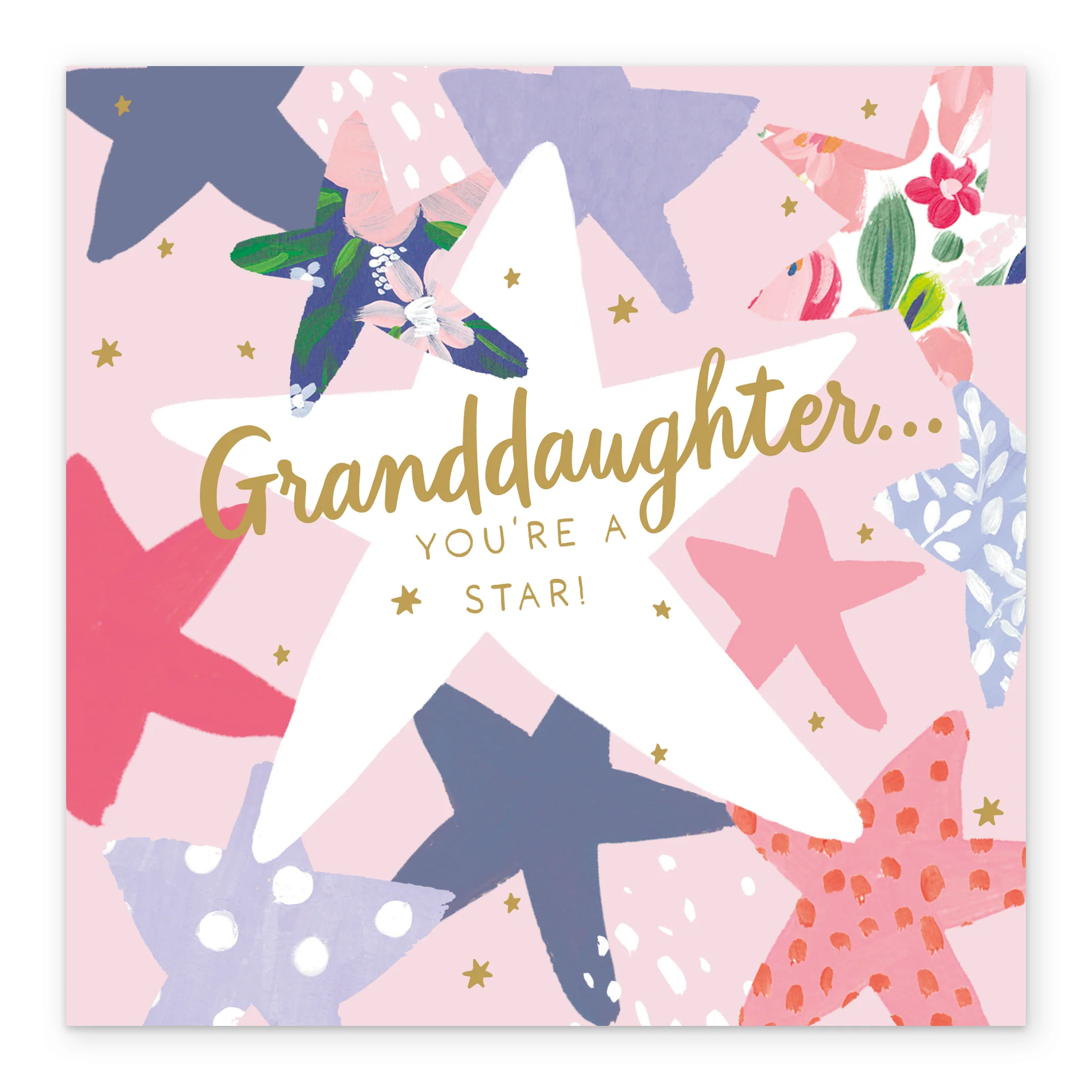 Personalised Fun Stars Birthday Card for Granddaughter - Image 2