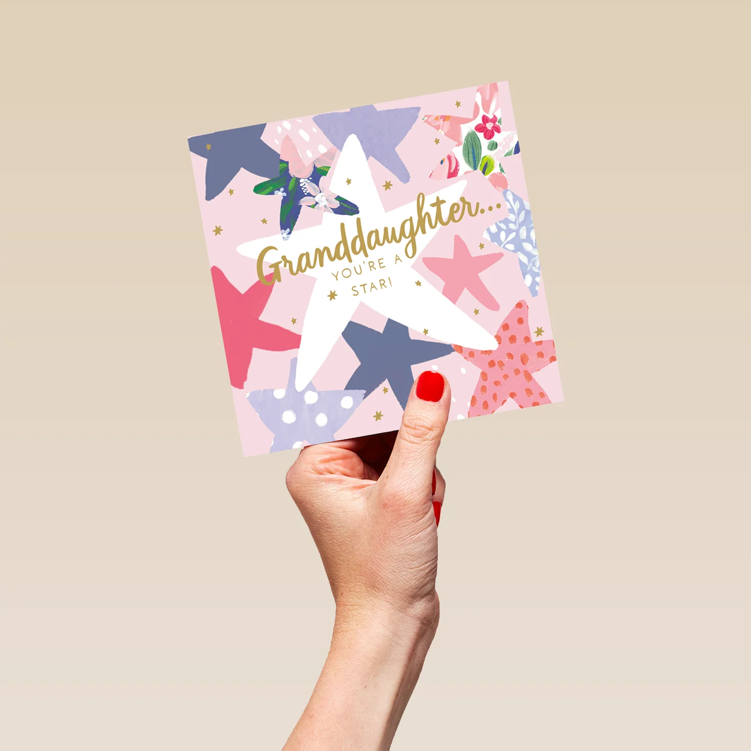 Personalised Fun Stars Birthday Card for Granddaughter - Image 5