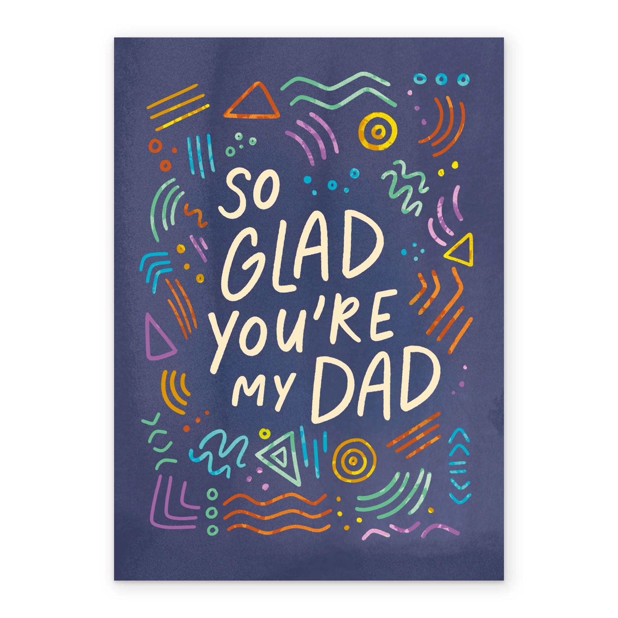 Personalised Funky Pattern Father's Day Card for Dad - Image 2