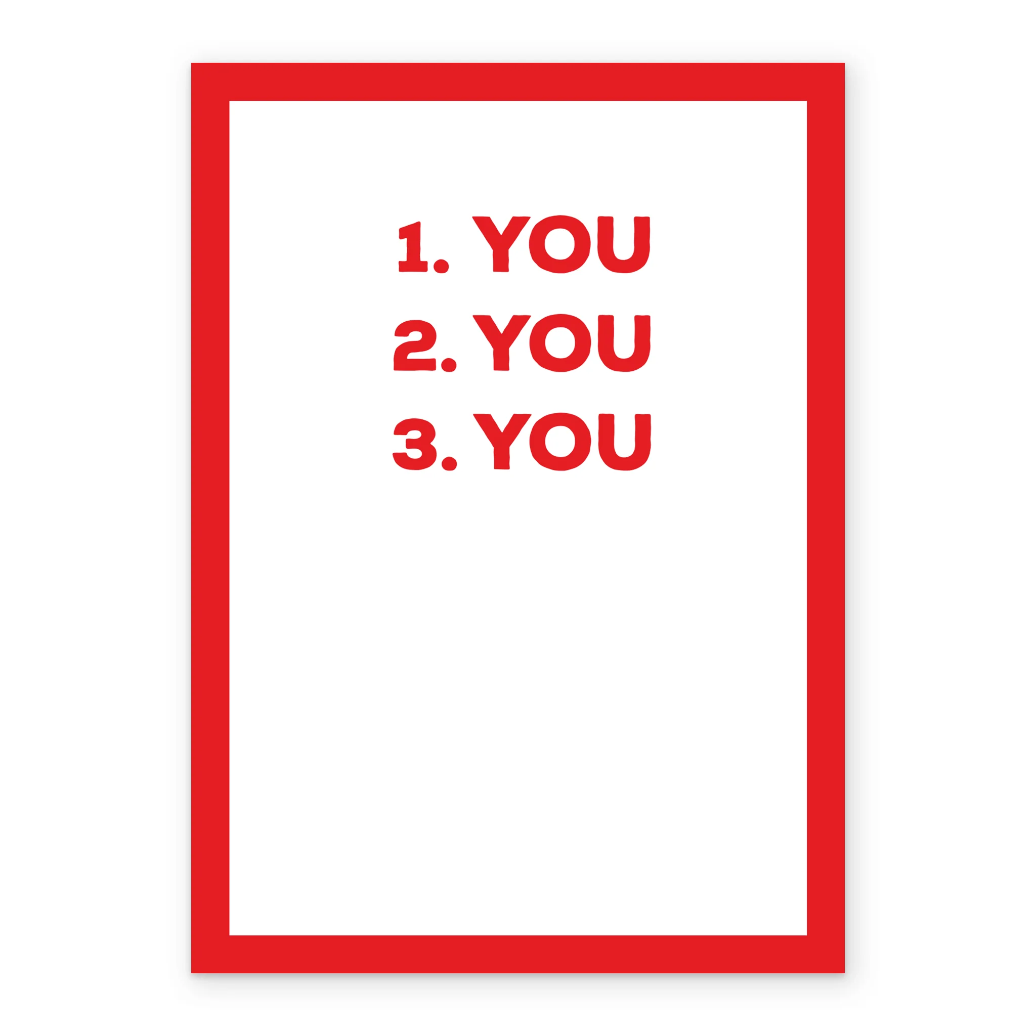 Personalised Funny '1. You 2. You. 3 You' Valentine's Day Card - Image 2