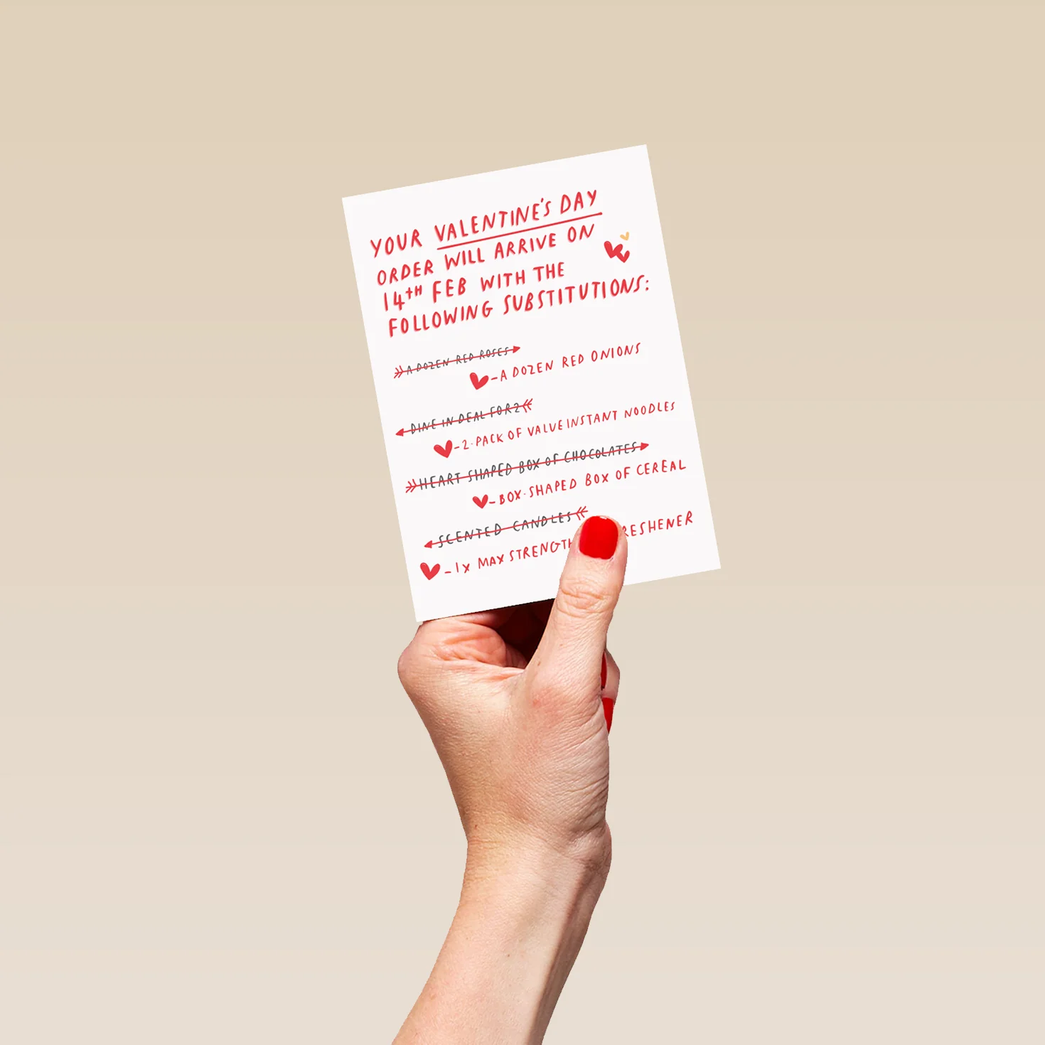 Personalised Funny 14th Feb Following Substitutions Valentine's Day Card - Image 4