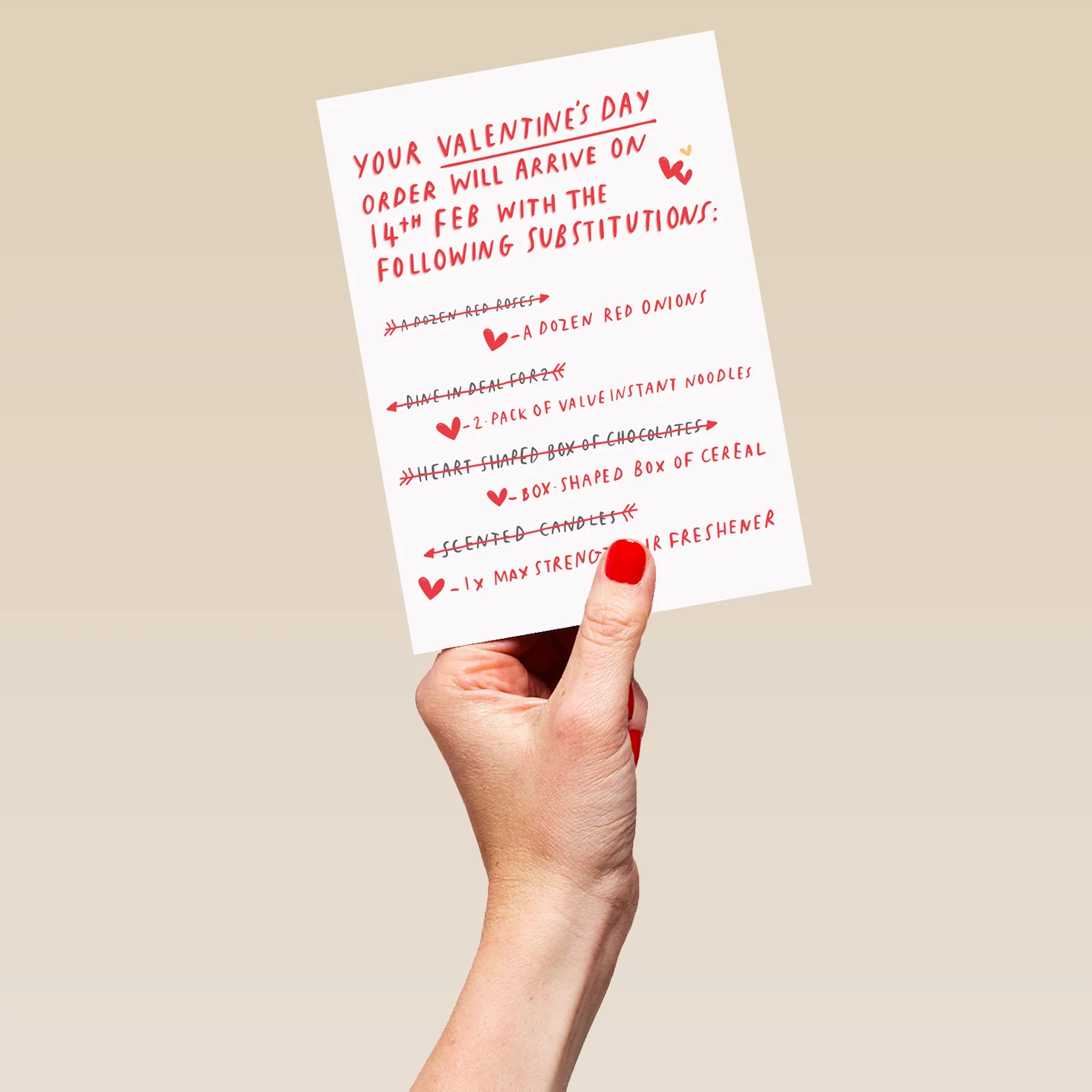 Personalised Funny 14th Feb Following Substitutions Valentine's Day Card - Image 5