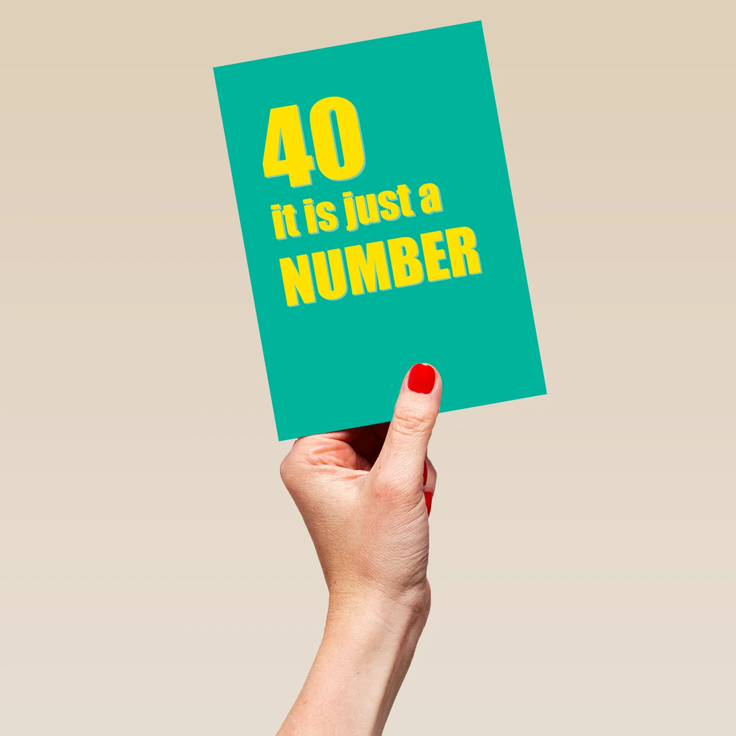 Personalised Funny 40 Is Just A Number Birthday Card - Image 5
