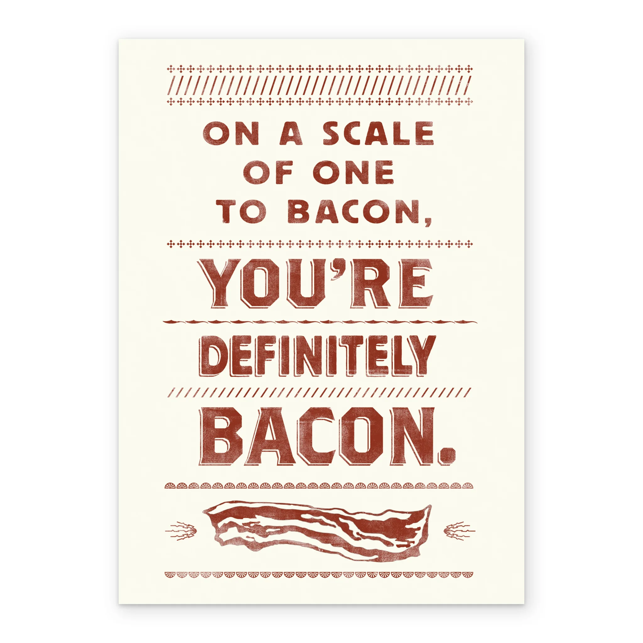 Personalised Funny Bacon Scale Father's Day Card - Image 2