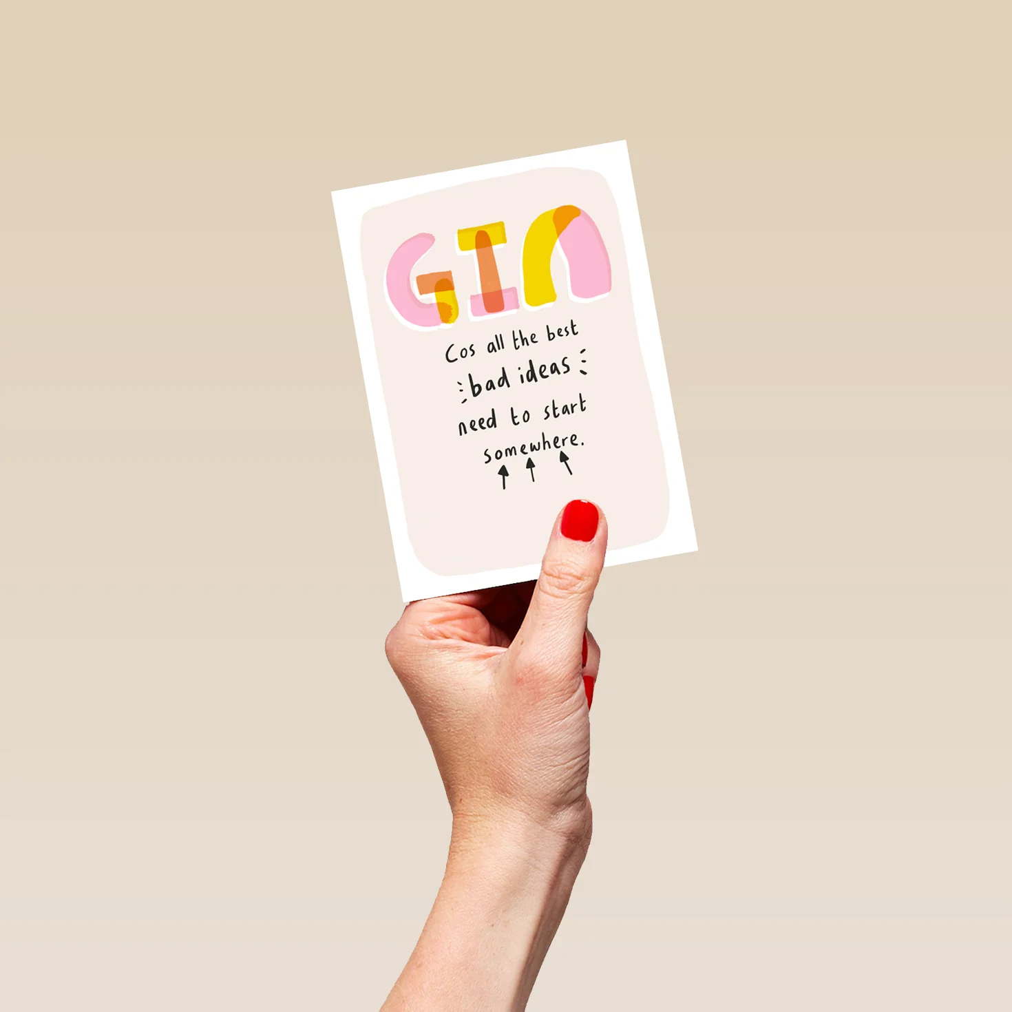 Personalised Funny Bad Ideas & Gin Birthday Card - Image 4
