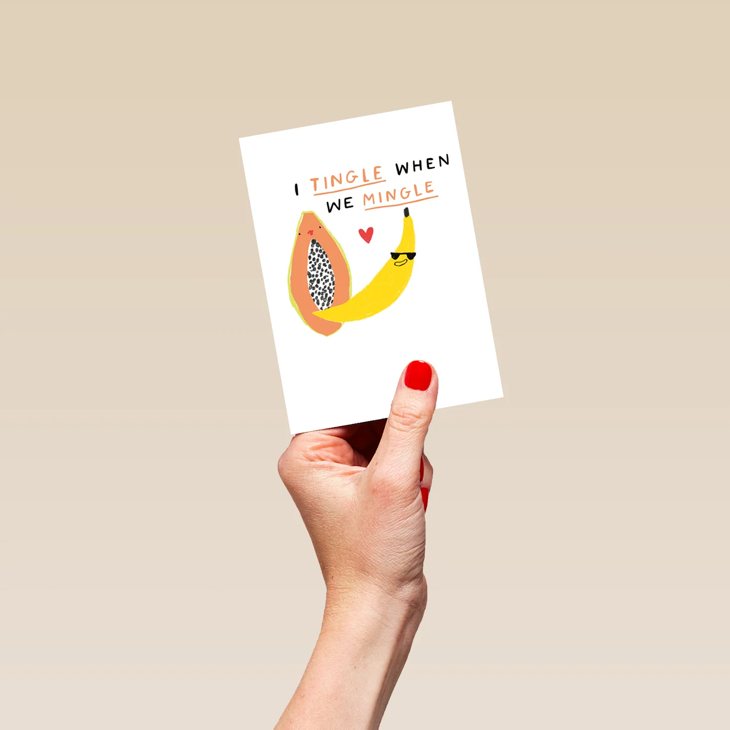 Personalised Funny Banana Tingle Mingle Valentine's Day Card - Image 4