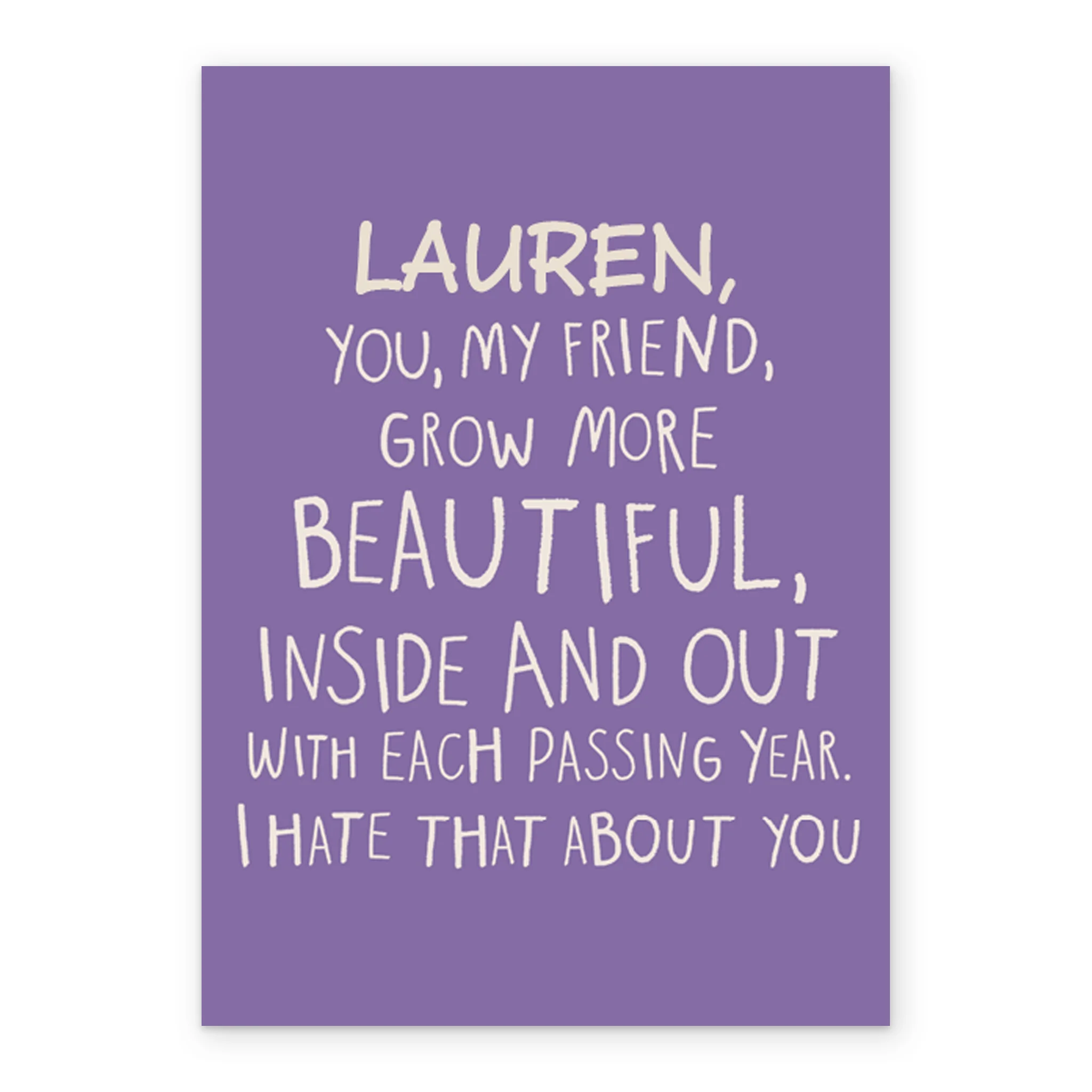 Personalised Funny Beautiful Inside And Out Birthday Card For Her - Image 2