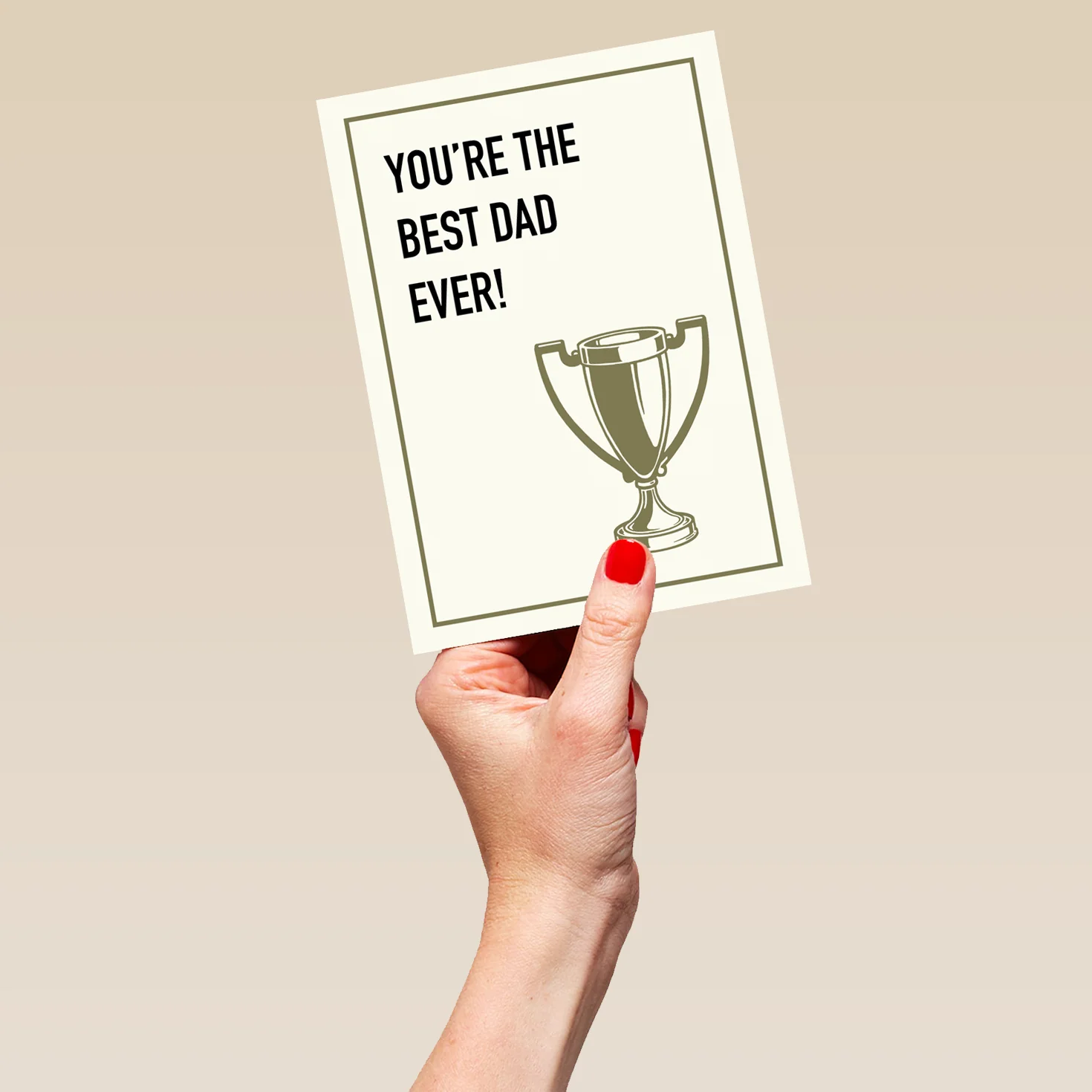 Personalised Funny Best Ever Trophy Father's Day Card For Dad - Image 5