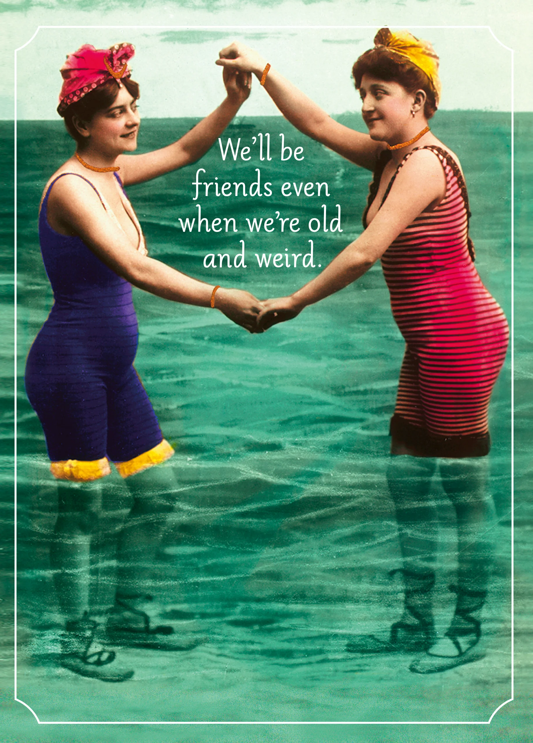Personalised Funny Birthday Illustrated Vintage Bathing Ladies Card