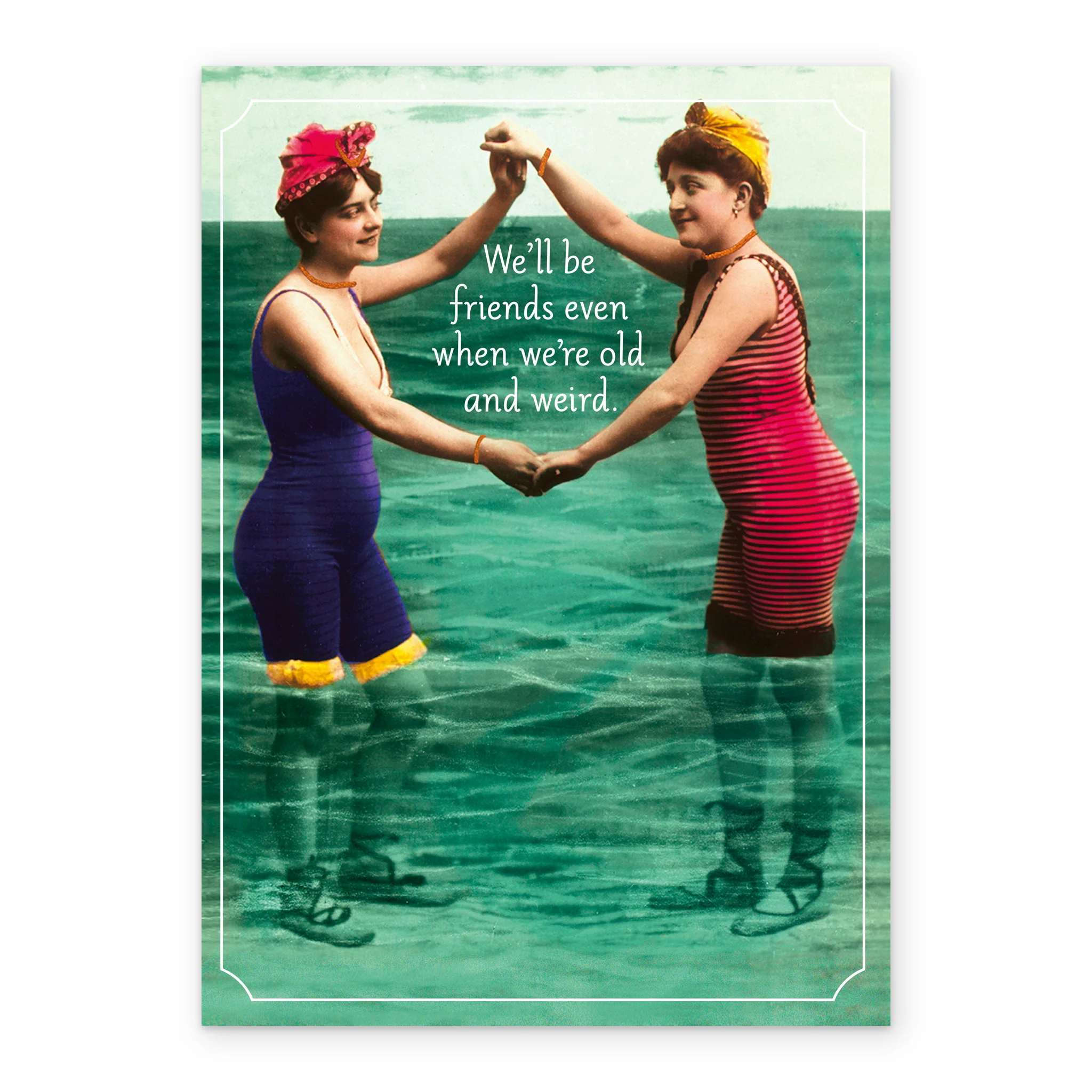 Personalised Funny Birthday Illustrated Vintage Bathing Ladies Card - Image 2