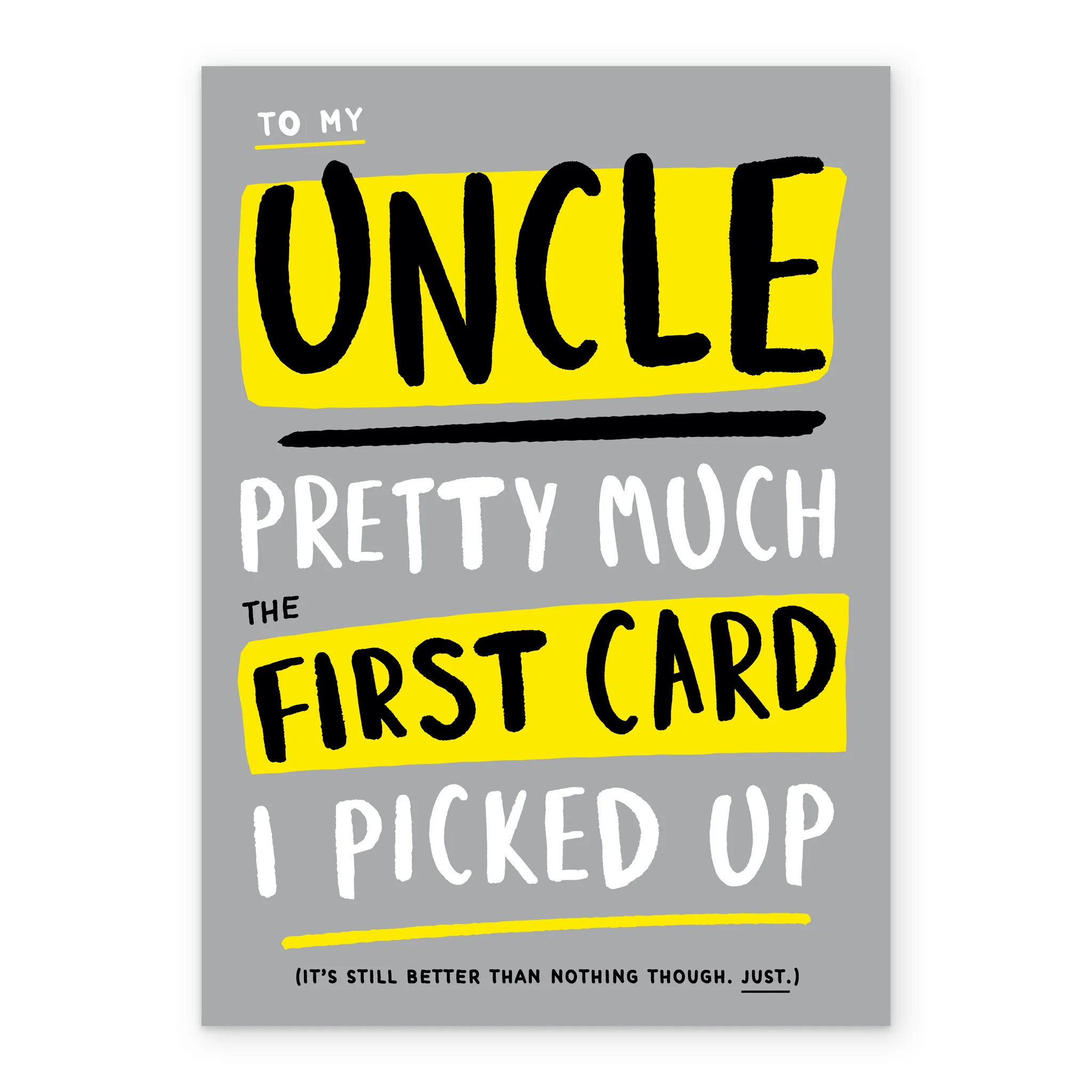 Personalised Funny Birthday Text First Card I Picked Up For Uncle - Image 2