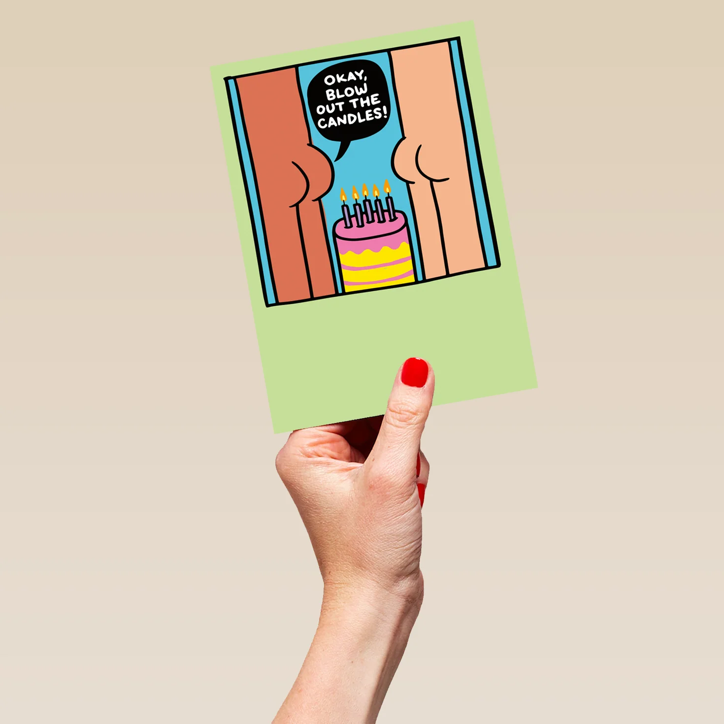 Personalised Funny Blow Candles Cartoon Birthday Card - Image 5