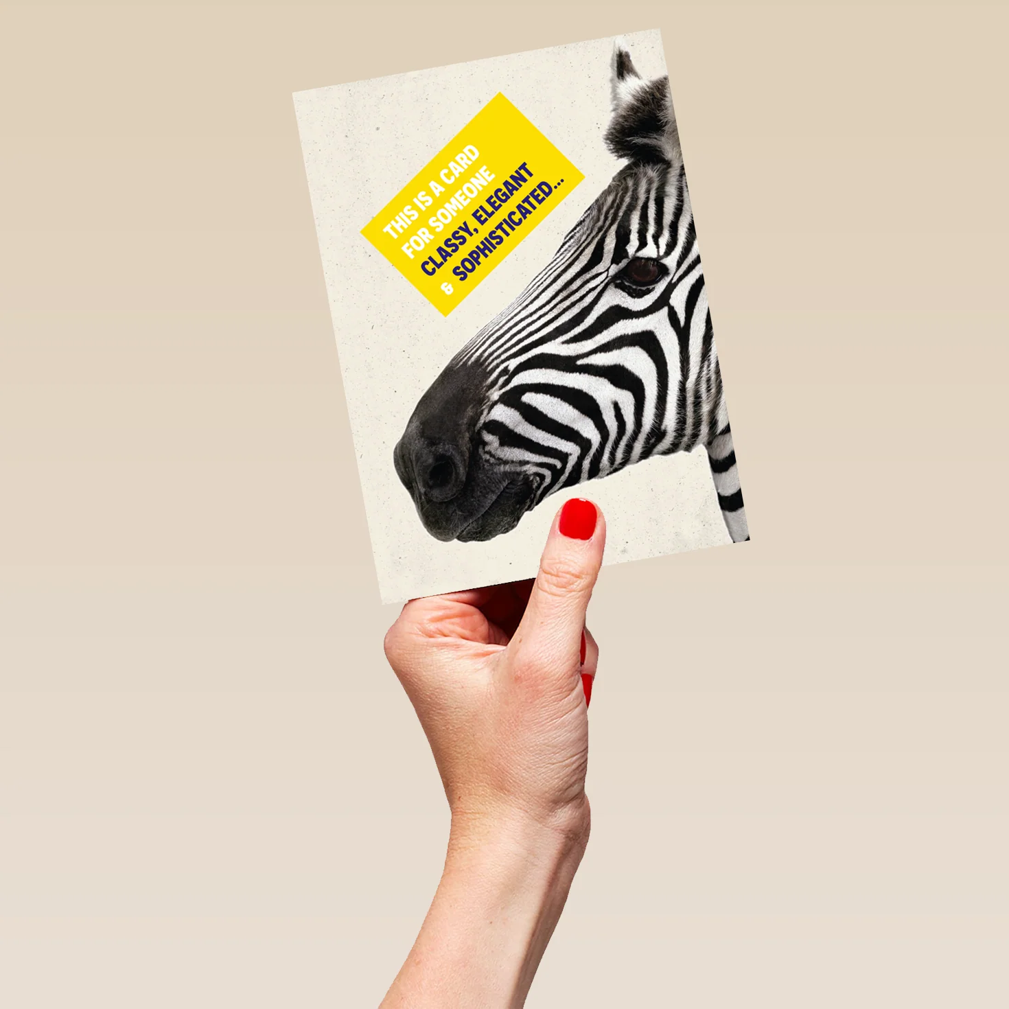Personalised Funny Caption Zebra Card - Image 5