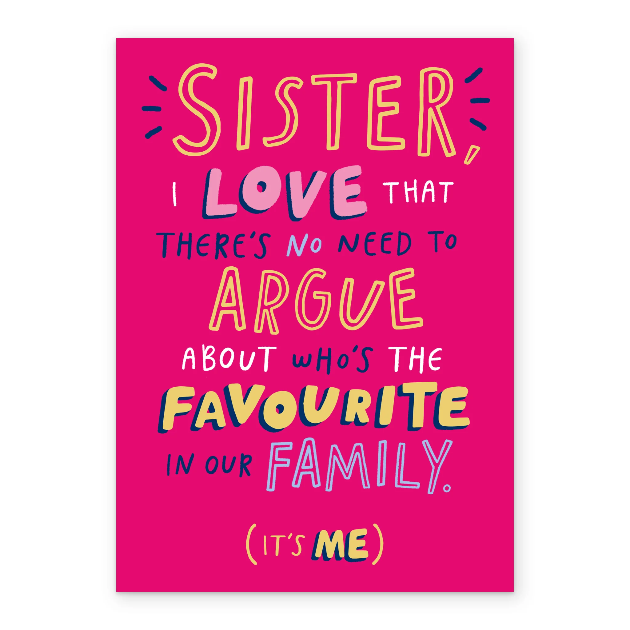 Personalised Funny Card For Favourite Sister - Image 2