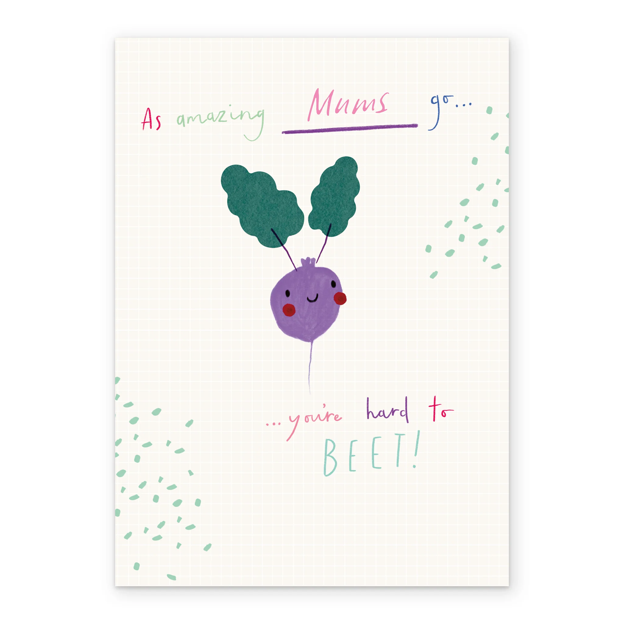 Personalised Funny Cartoon Beetroot Mother's Day Card For Mum - Image 2