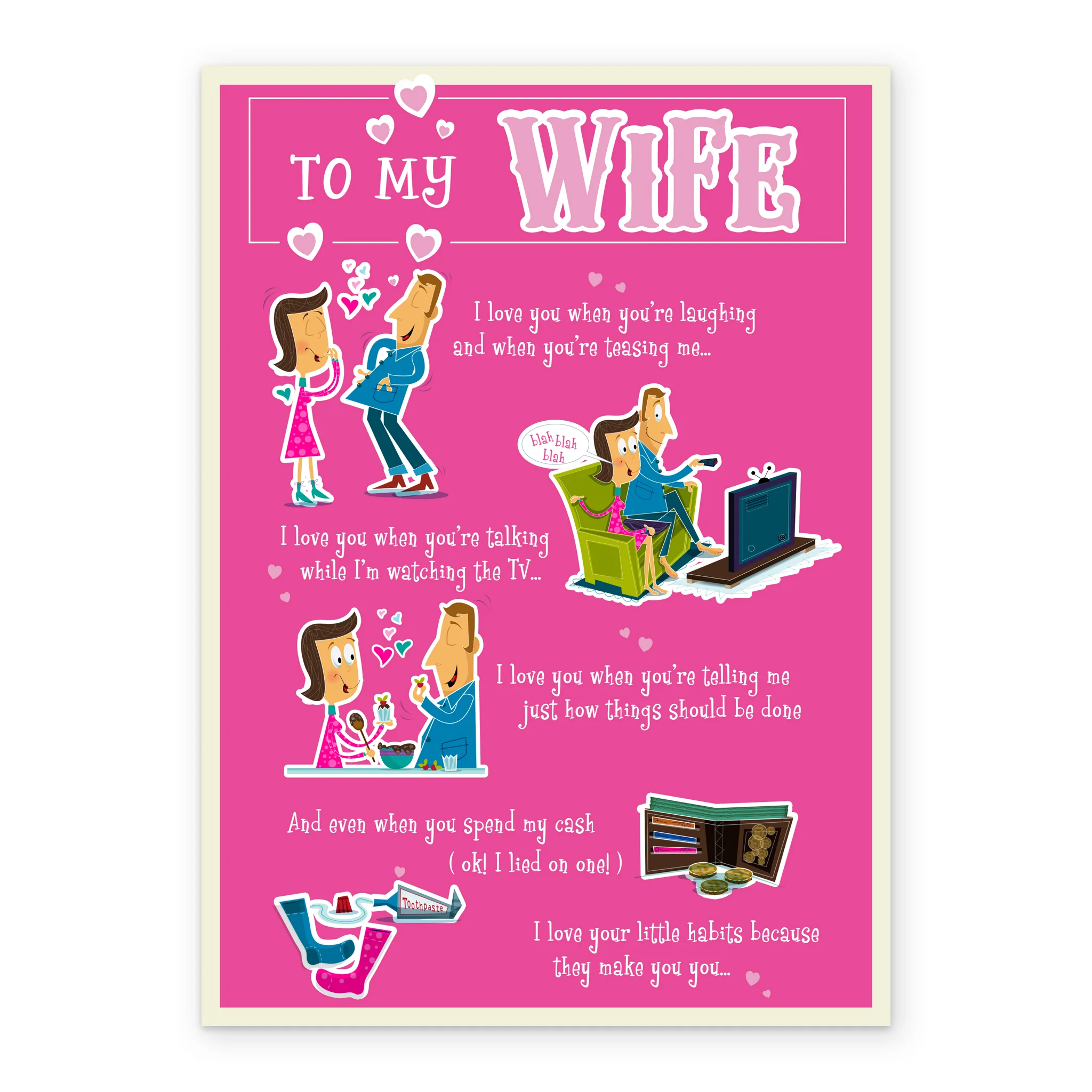 Personalised Funny Cartoon Card For Wife - Image 2