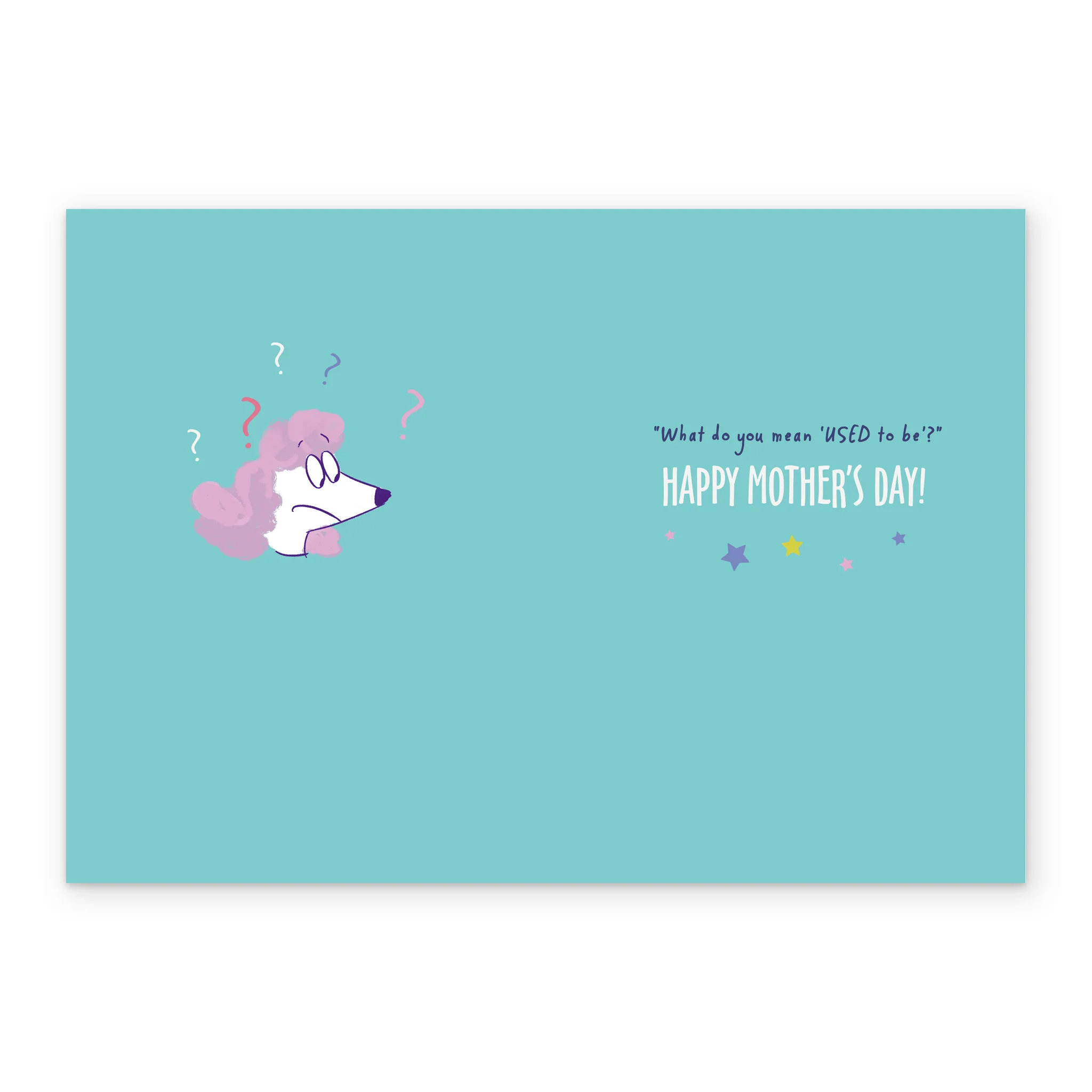 Personalised Funny Cartoon Poodle Dog Mother's Day Card For Mum - Image 3