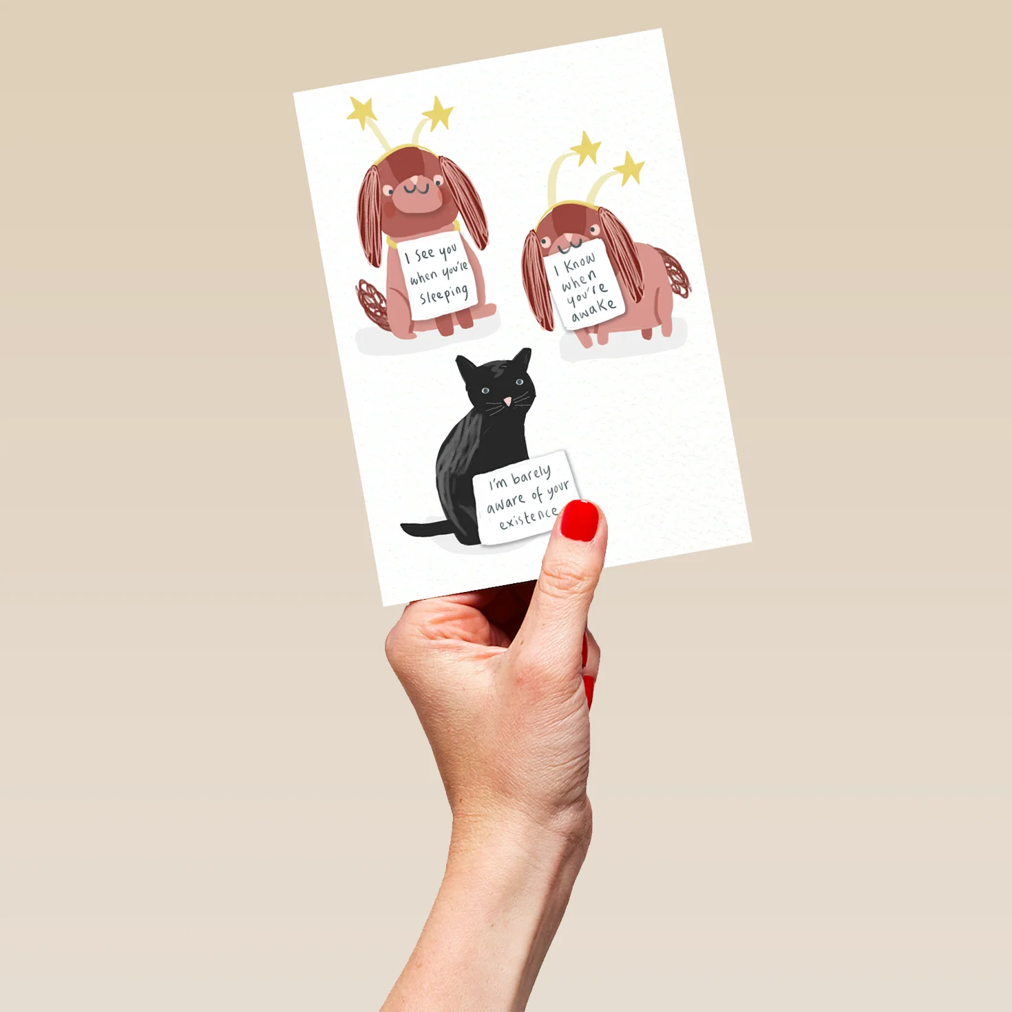 Personalised Funny Cat & Dog Humour Christmas Card - Image 5