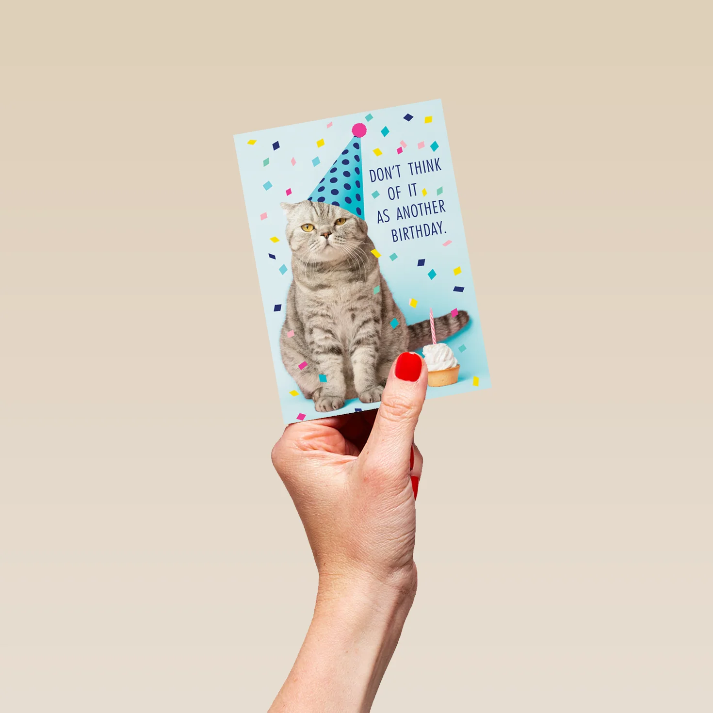Personalised Funny Cat In Party Hat Birthday Card - Image 4