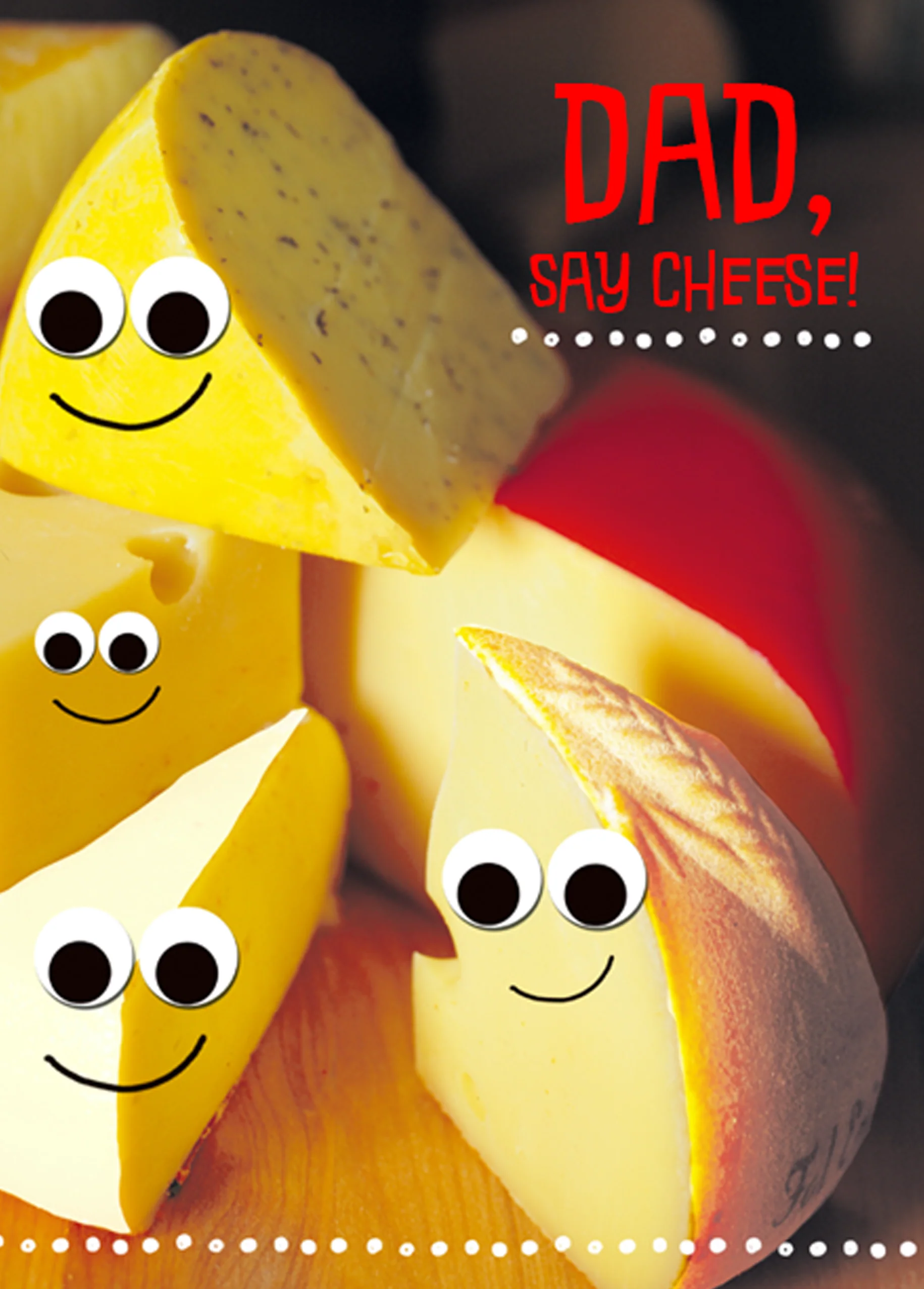 Personalised Funny Cheese Editable Birthday Card For Dad