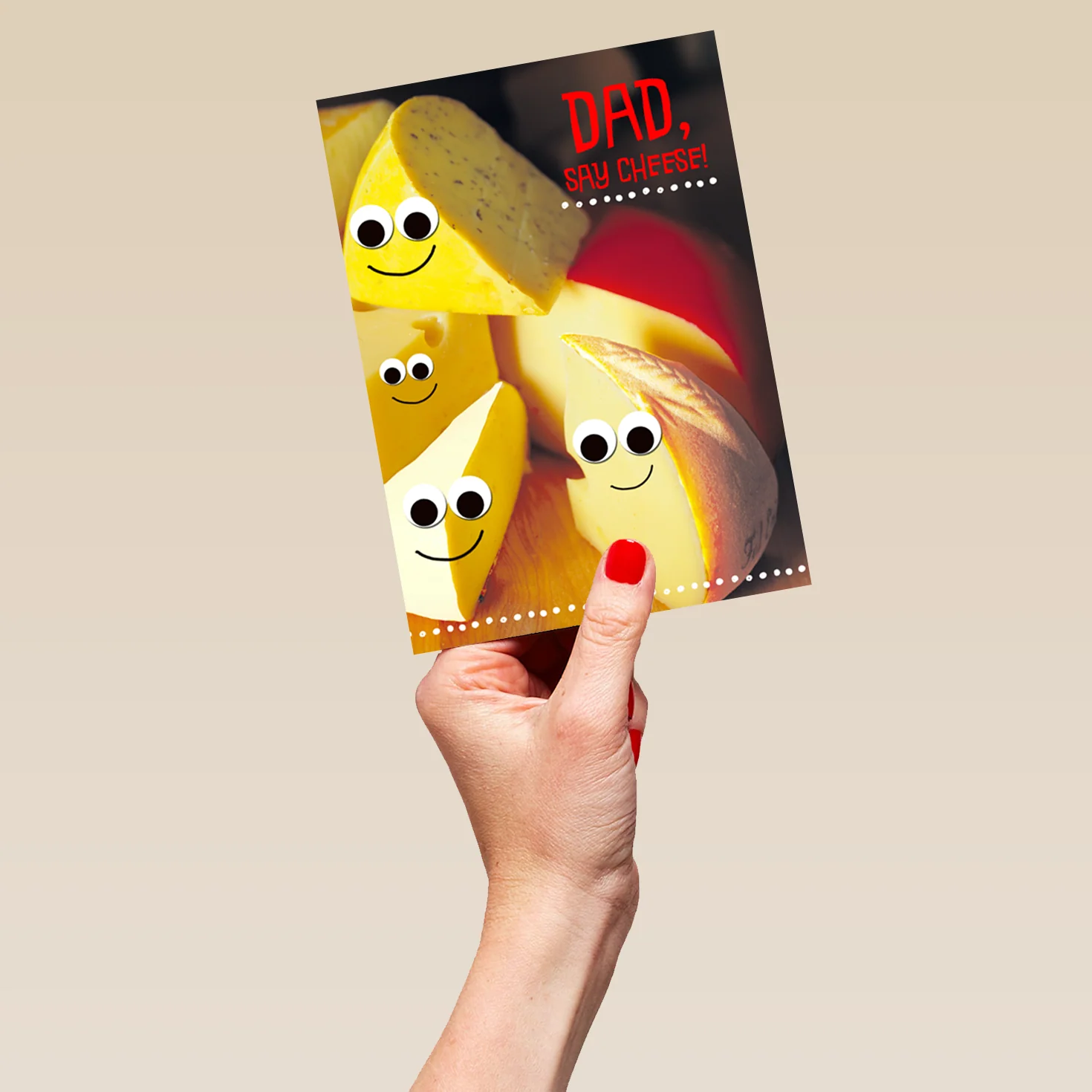 Personalised Funny Cheese Editable Birthday Card For Dad - Image 5