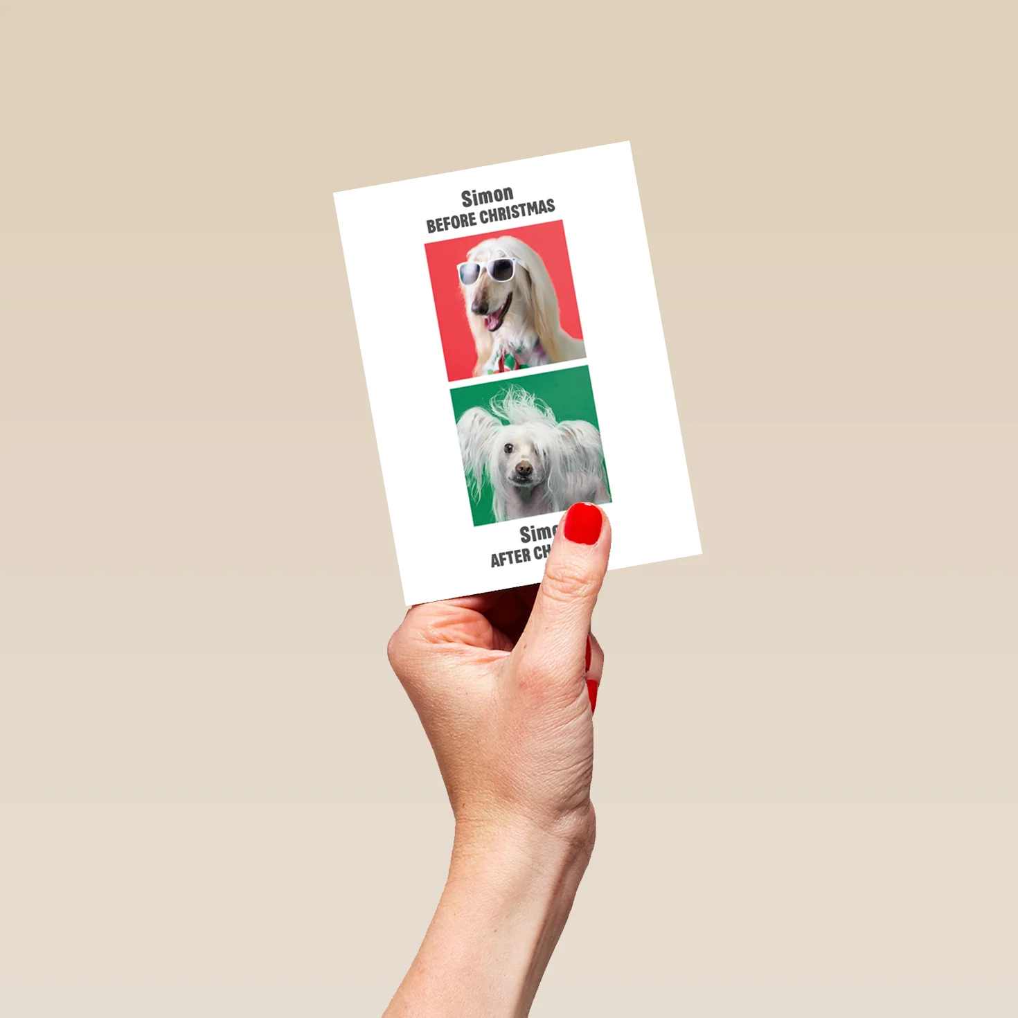 Personalised Funny Dogs Christmas Card - Image 4