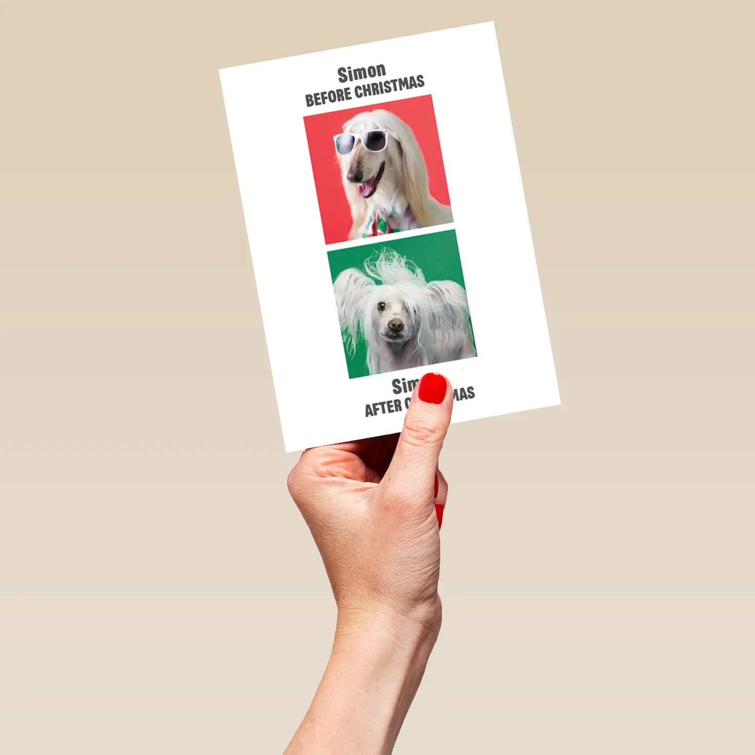Personalised Funny Dogs Christmas Card - Image 5