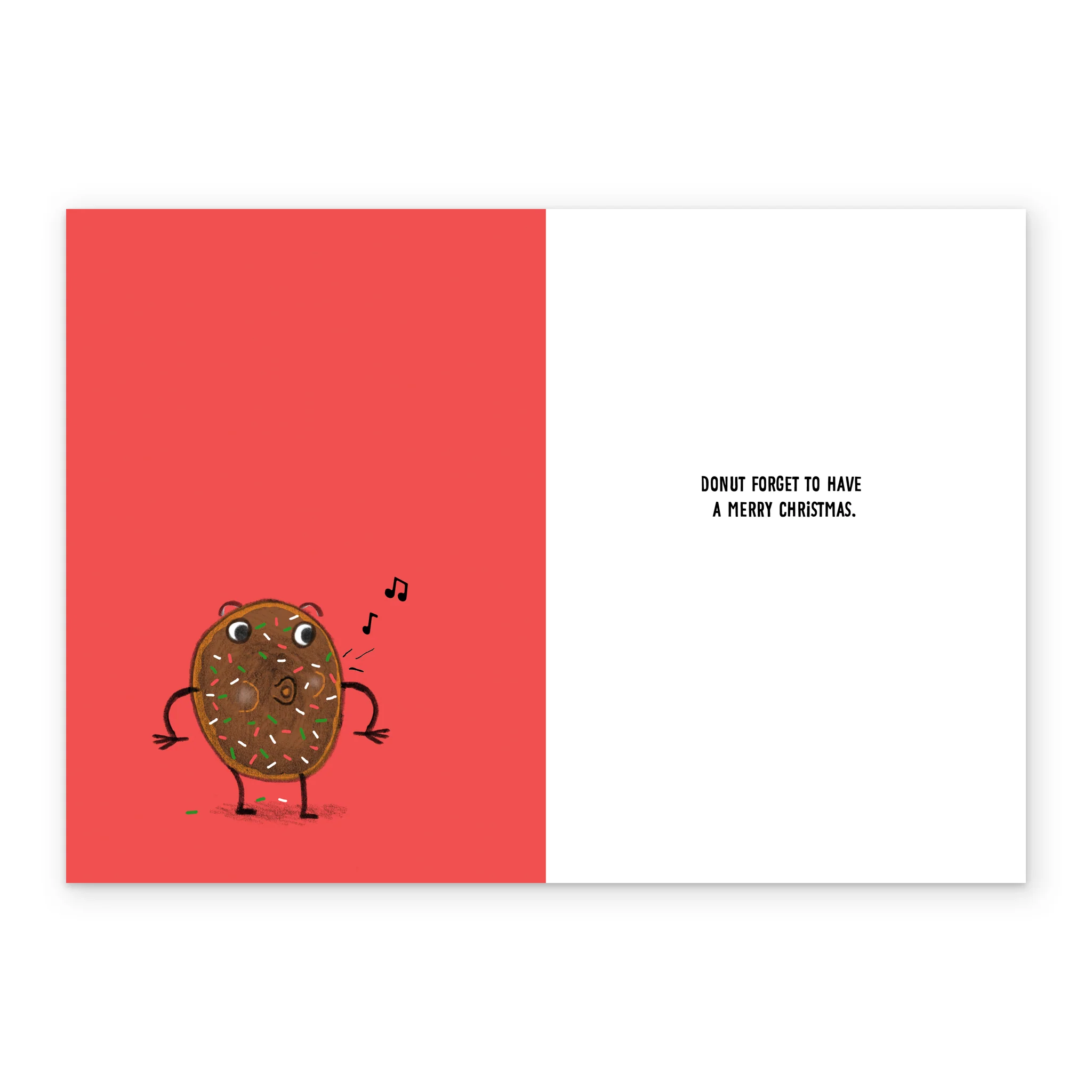 Personalised Funny Christmas Shoebox Donut Sketch Holey Night Card - Image 3