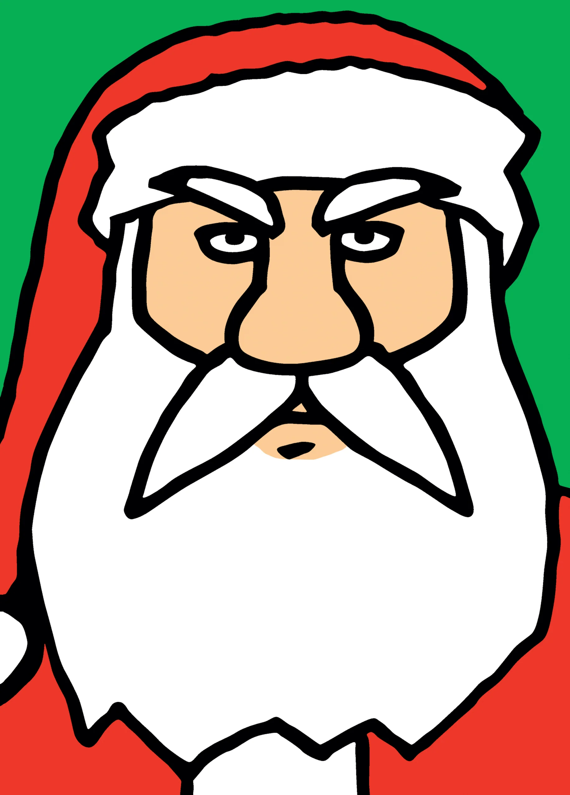 Personalised Funny Christmas Shoebox Grumpy Santa Card
